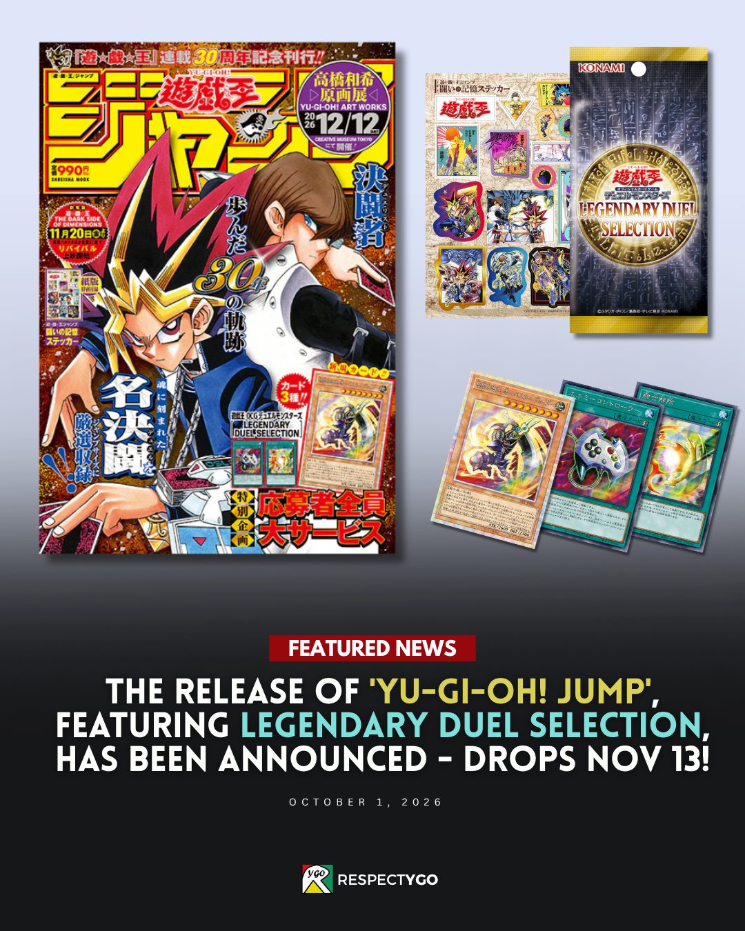 Yu-Gi-Oh! Jump Magazine Celebrates 30th Anniversary with Legendary