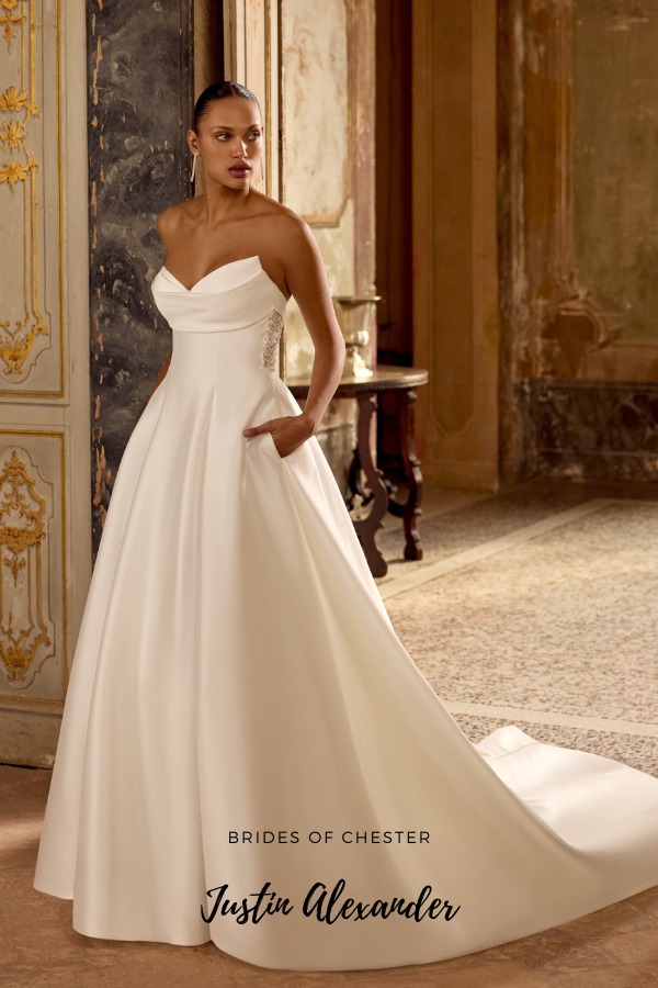 A taste of what's in store for Brides who love the clean, classic look! To see more of what we have to offer, head to our website, link below: https://bridesofchester.co.uk/wedding-dresses-by-style/clean-classic-wedding -dresses
