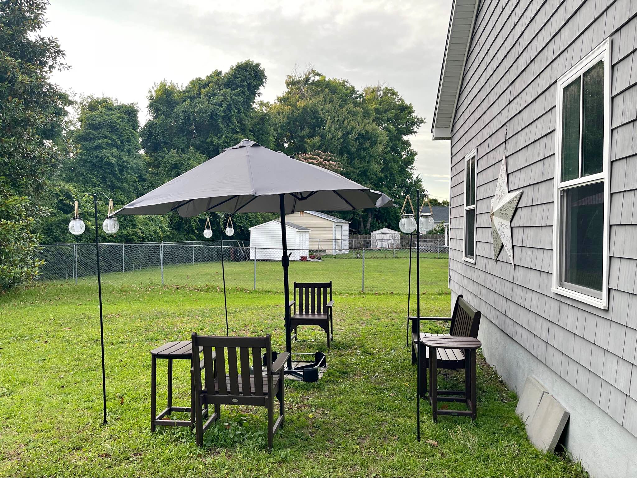buy used patio umbrella Treasure Garden 11' Collar Tilt BBQ parties Adrinfly 1 Piece Patio Umbrella