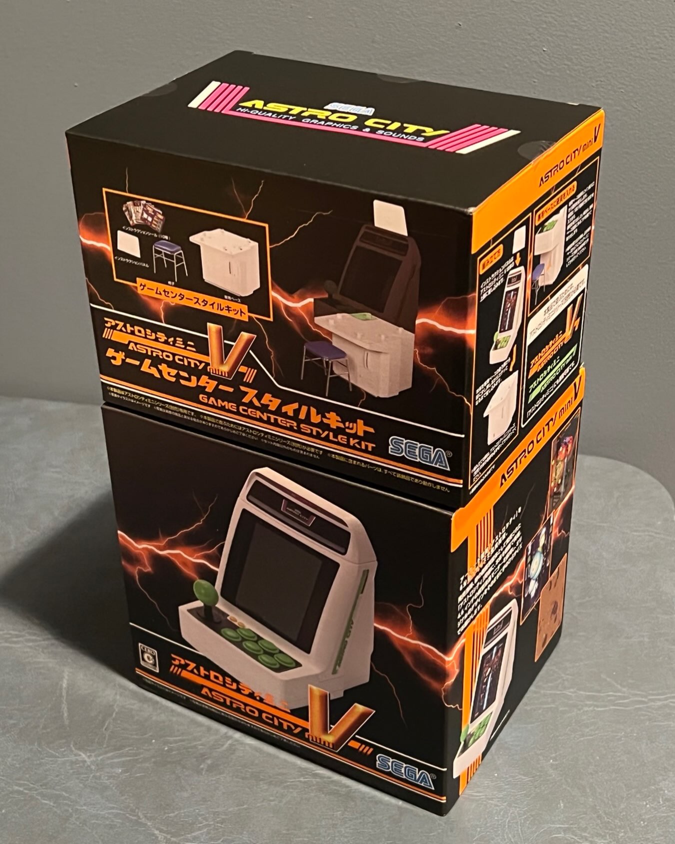 The SEGA Astro City Mini V with style kit! A vertical collection