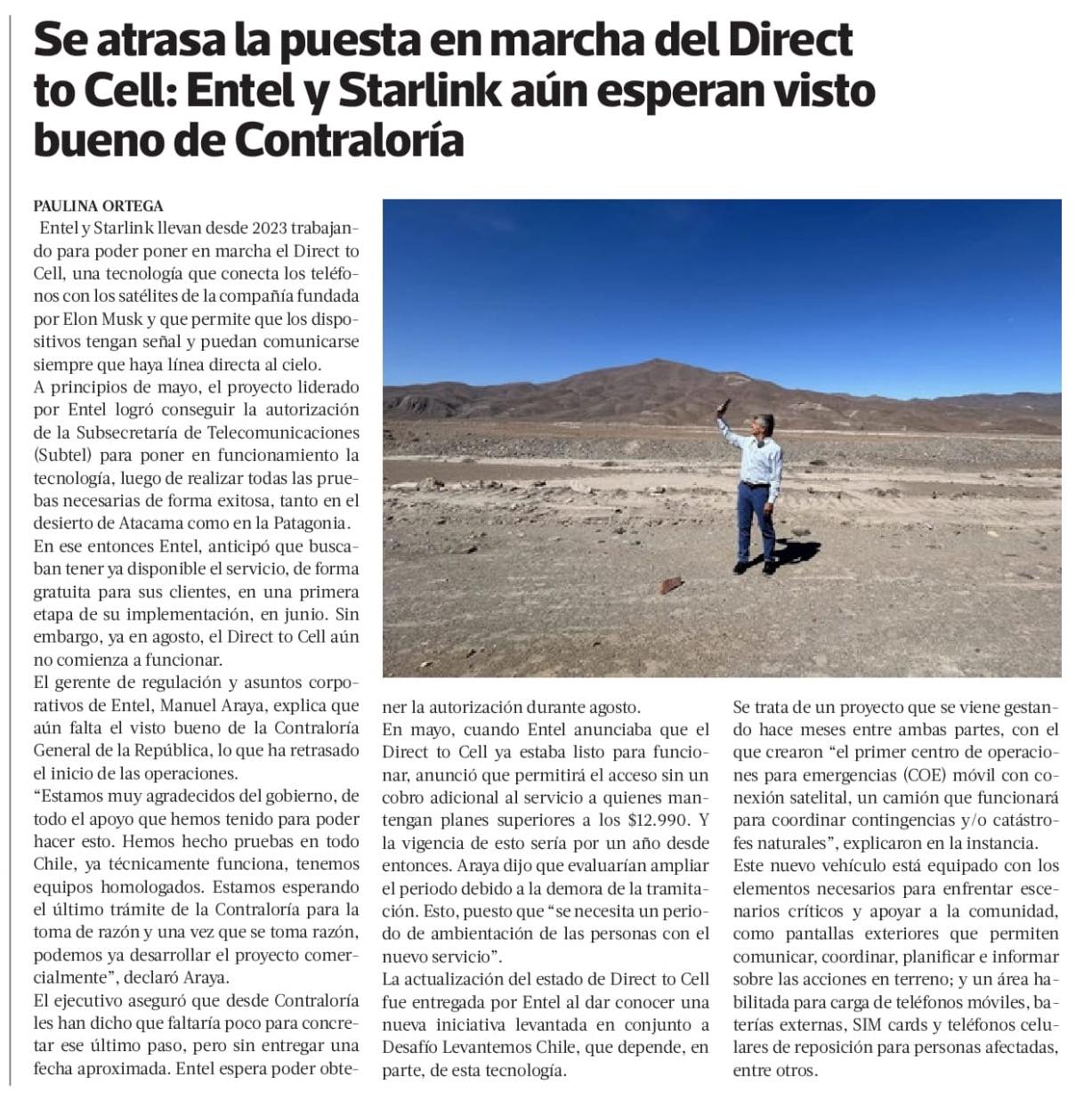 VIVAX - Resumen El lanzamiento del servicio Direct to Cell de Entel y ...