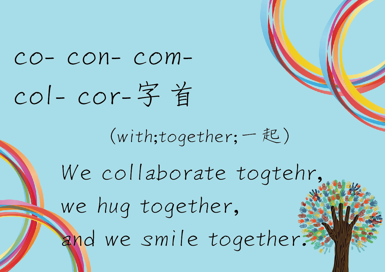 戈登英文私房菜 - co- con- com- col- cor-字首(上) The meaning of...