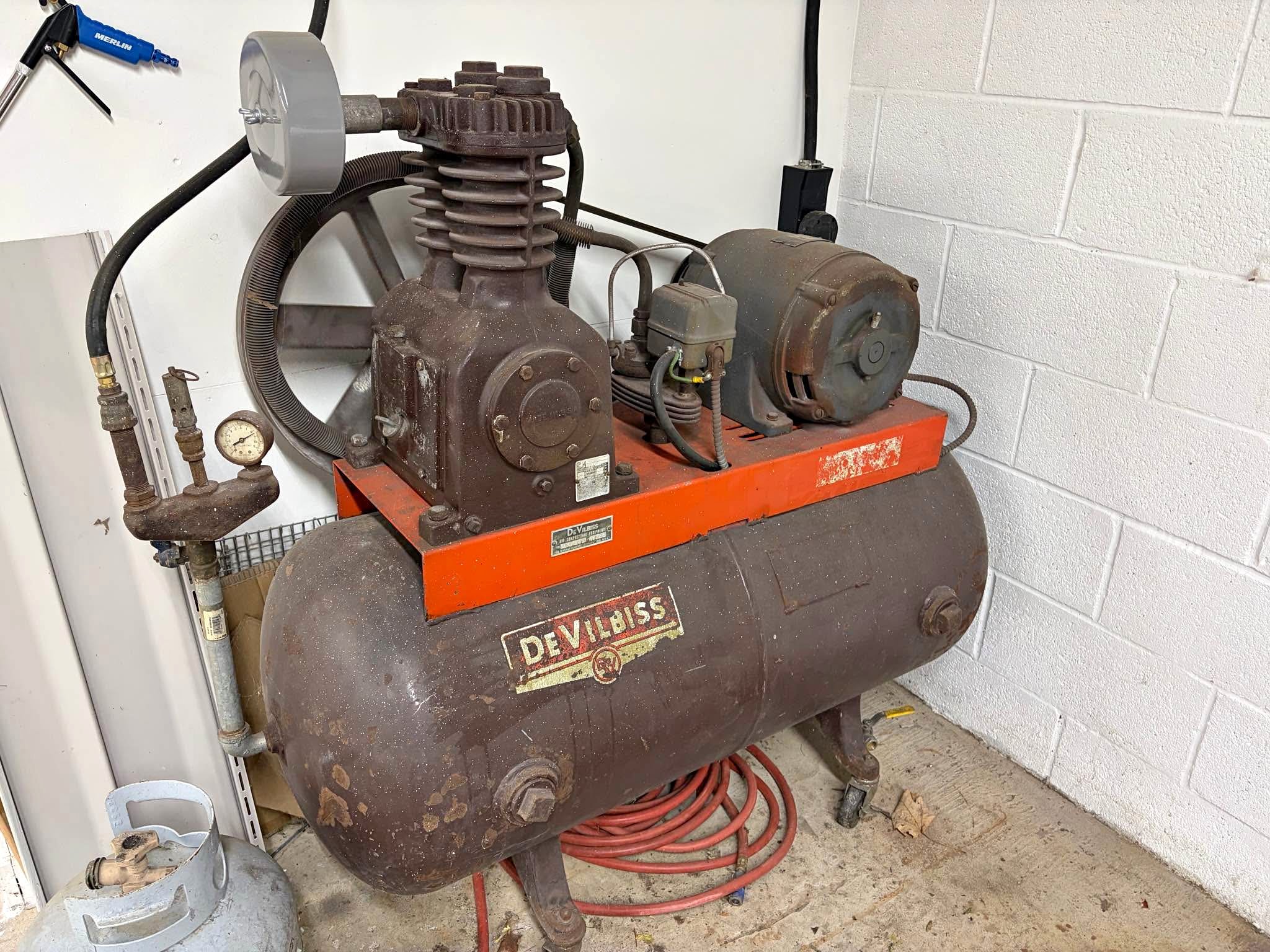 Devilbiss Air Compressor 240V Runs! Moves! Make offer! - Air ...