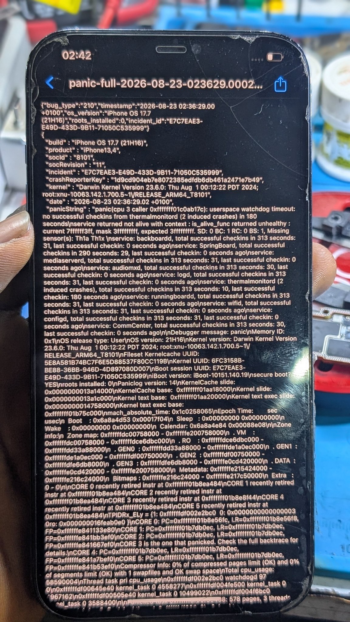 Hello everyone, please i need this panic code solution on iphone