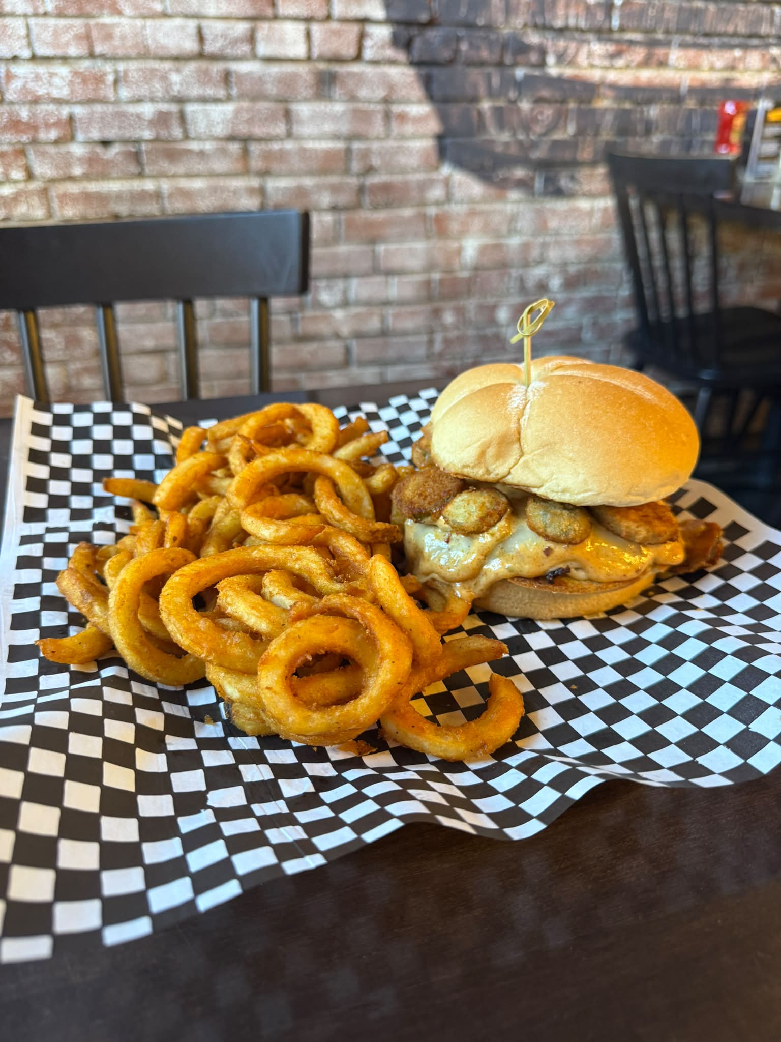 Jalapeno crunch burger with pepperjack cheese