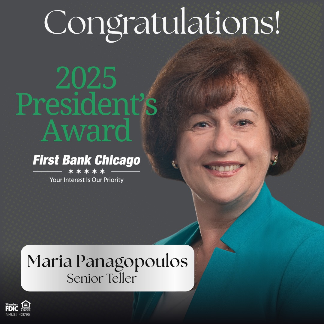 Congratulations Maria Panagopoulos... - First Bank Chicago | Facebook