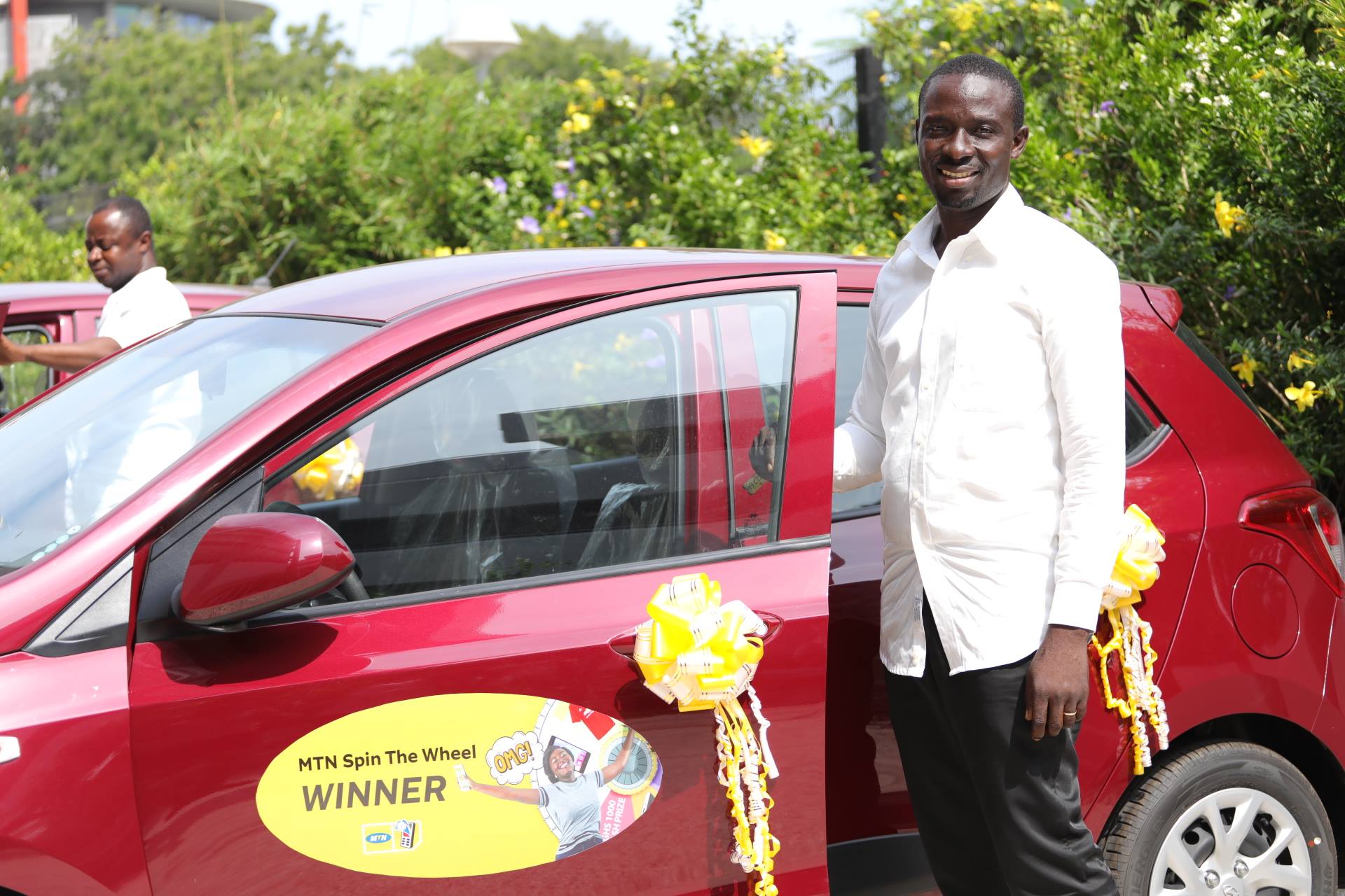 MTN Ghana - A cross section of SPIN THE WHEEL prize...