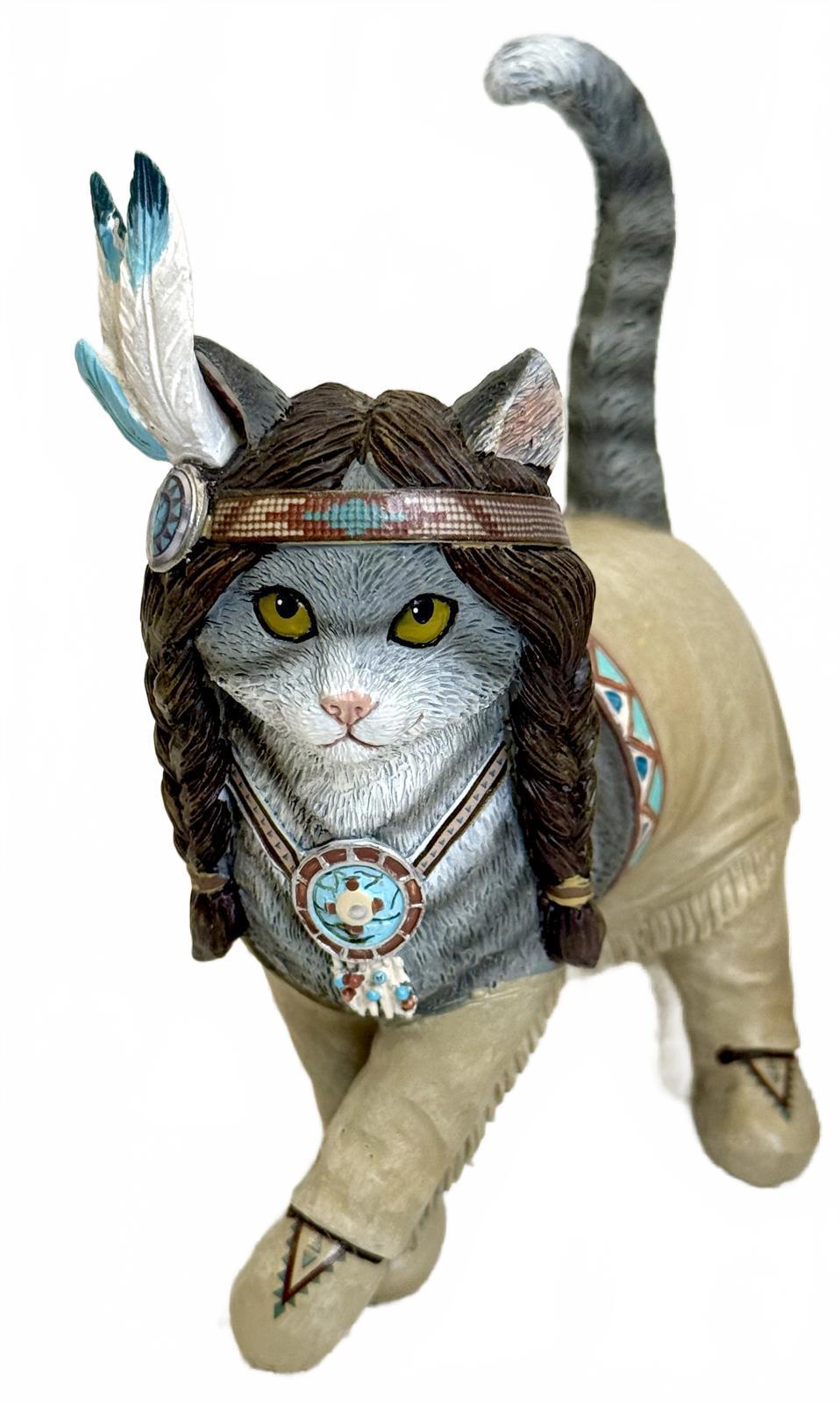 Set of 2 Vintage Cat Figurines The Hamilton Collection Native Inspired ...