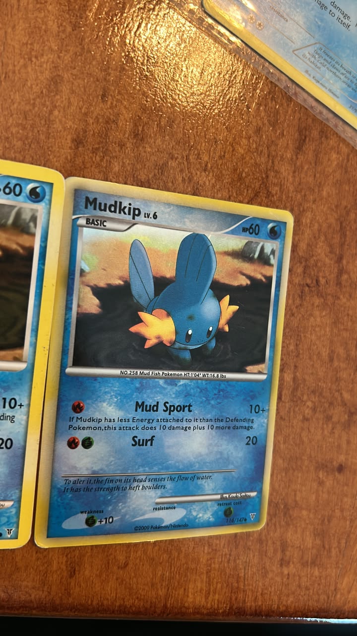 mudkip pokemon card holographic custom Weakness Grass 2 Resistance None None Retreat Cost Mudkip 2003 EX: Ruby &