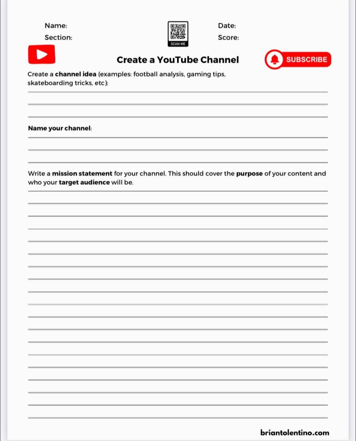 Create a YouTube Channel! Link here:... - Tolentino Teaching | Facebook
