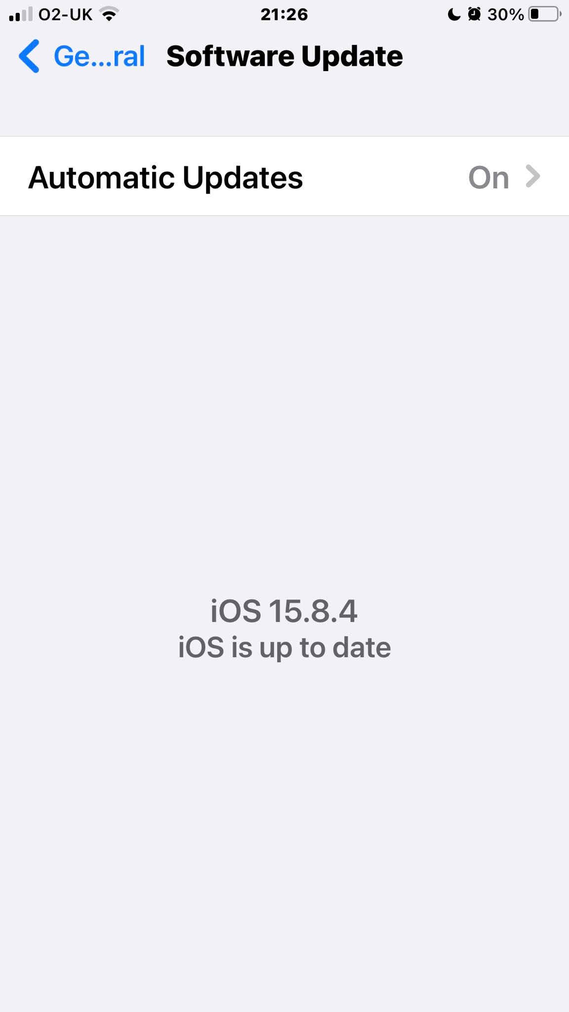My phone saying it's upto date at 15.8 but App is saying it needs