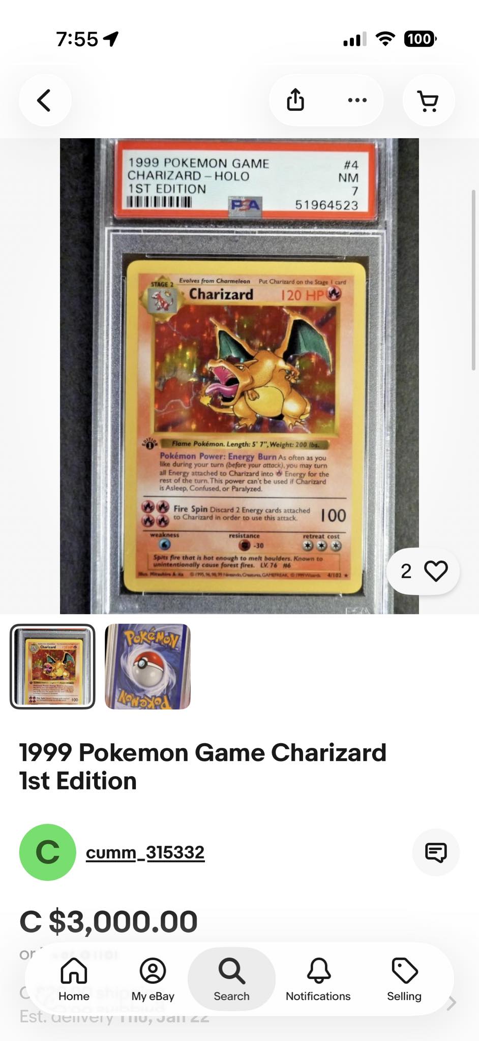 pokemon charizard card first edition value 1999 Base Set Holo 1st CGC 10 #4/102 – Legacy Cardz Commemorate your favorite tabletop game with this Charizard 1999 Pokemon Game Holo Rare Shadowless #4 PSA Authenticated 1 Card A Pokémon Base Set First