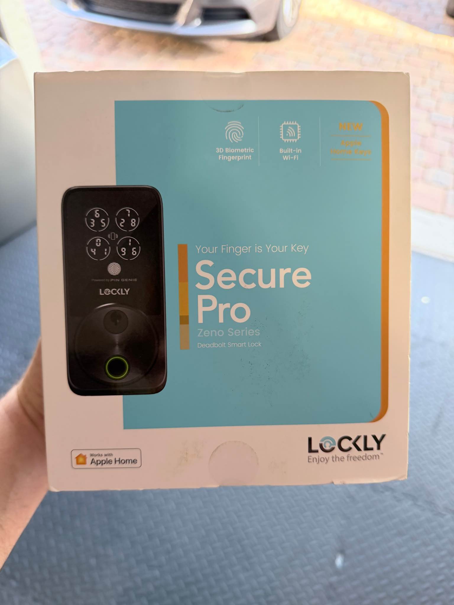 Lockly Secure Pro Zeno Matte Black WiFi Deadbolt with Fingerprint ...