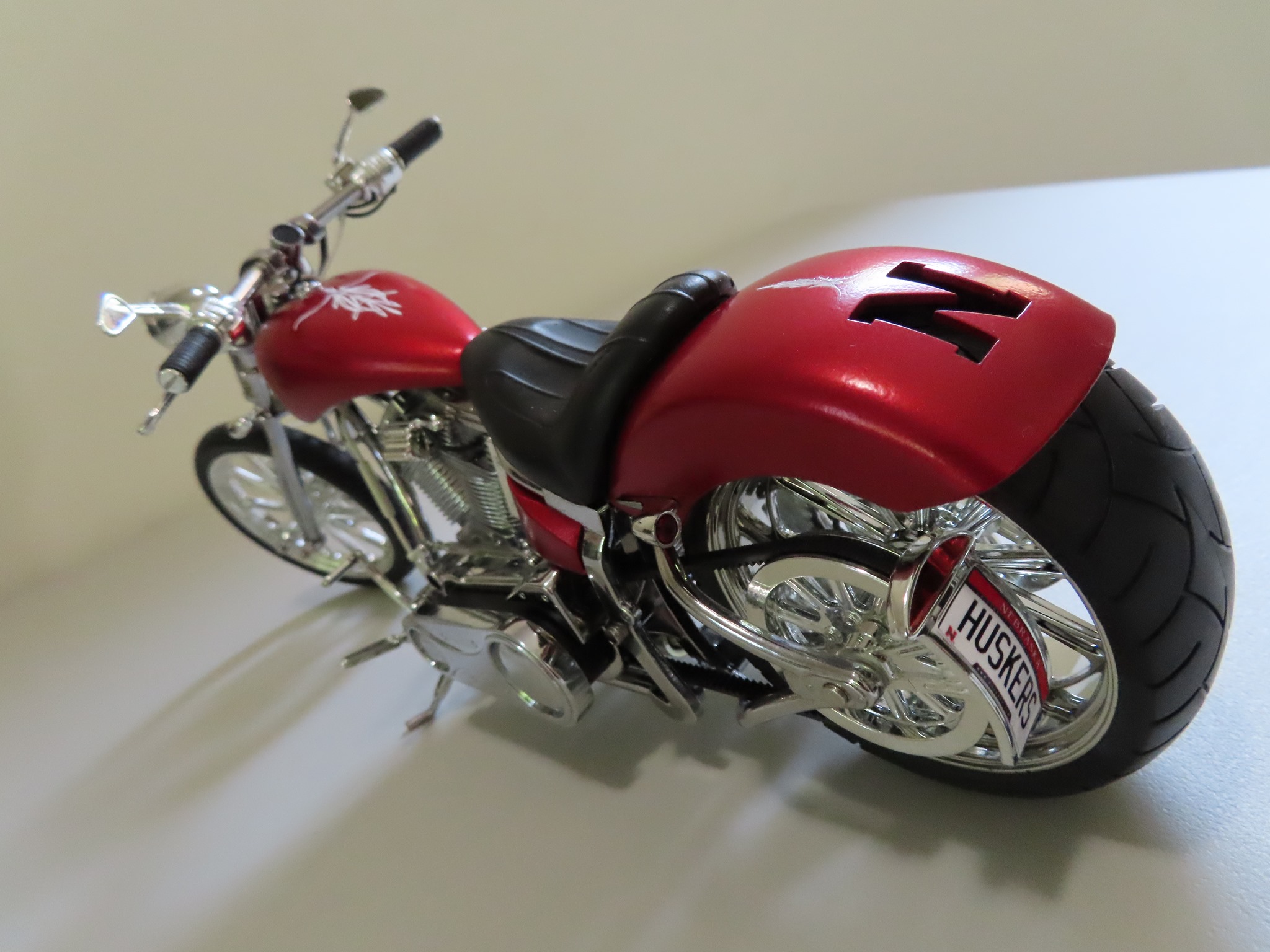 Harley Davidson chopper with Mickey Mouse custom paint