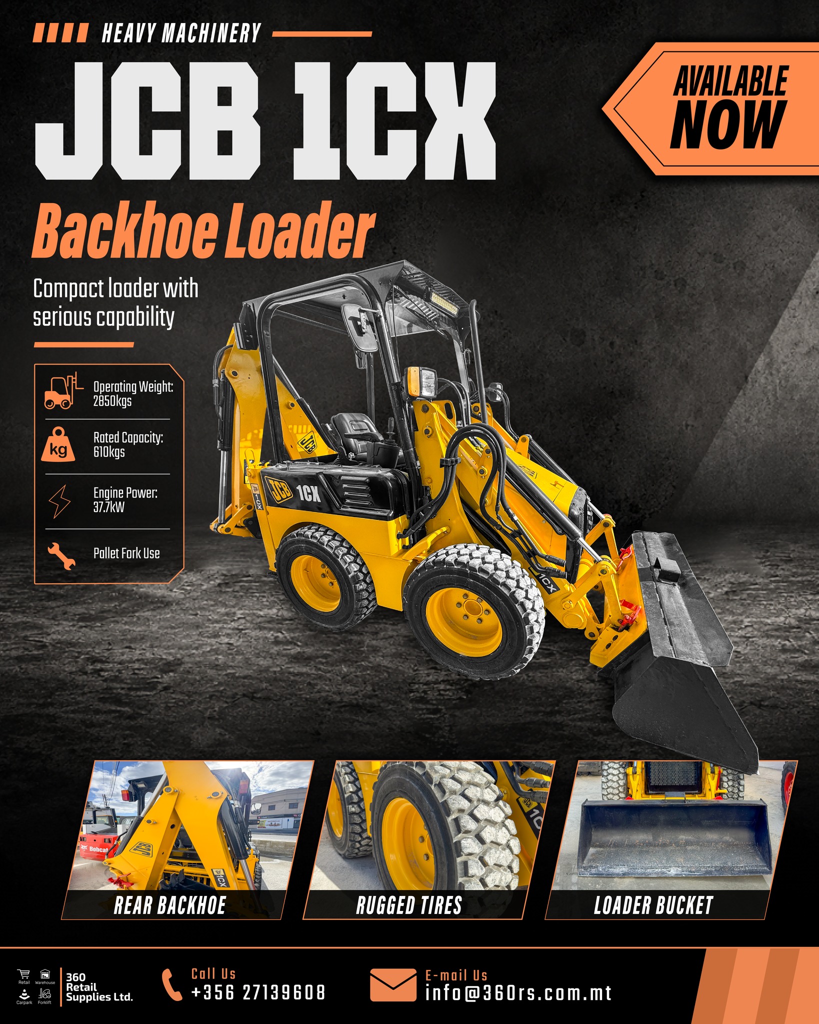 🔥 JCB 1CX – Compact Power, Serious Performance Built for
