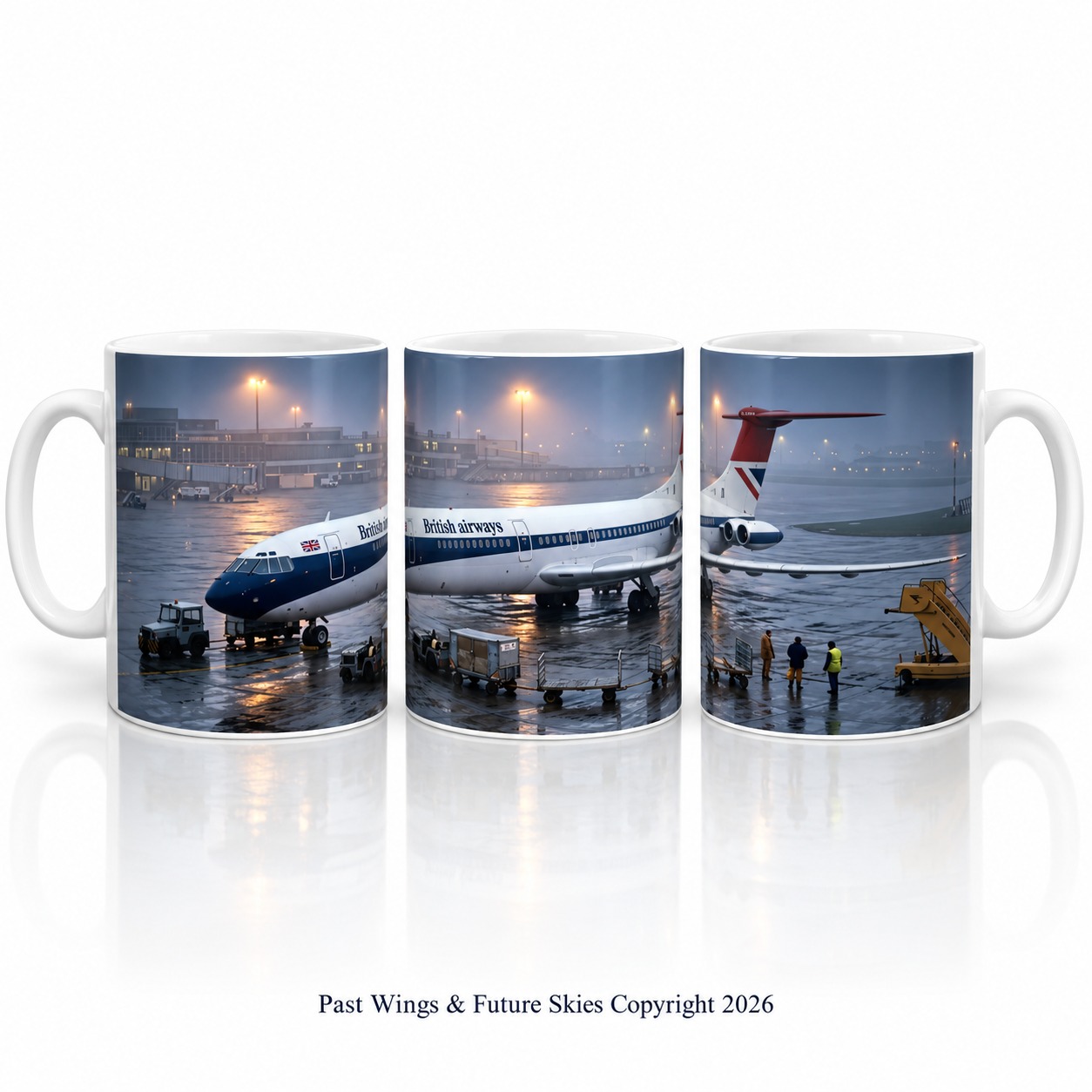 希少 British airways 英国航空 AIR MAIL テーブルクロス British Airways VC10 retro mug available for pre-order