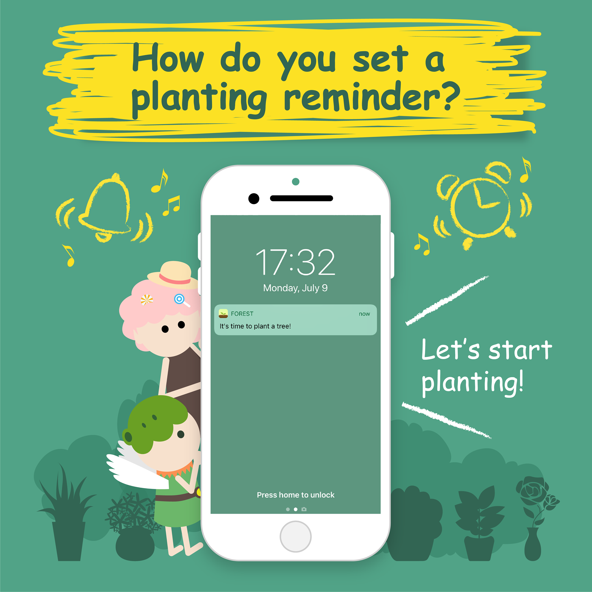 Forest - 【 Set up planting reminders in 3 steps 】 Dear... | Facebook