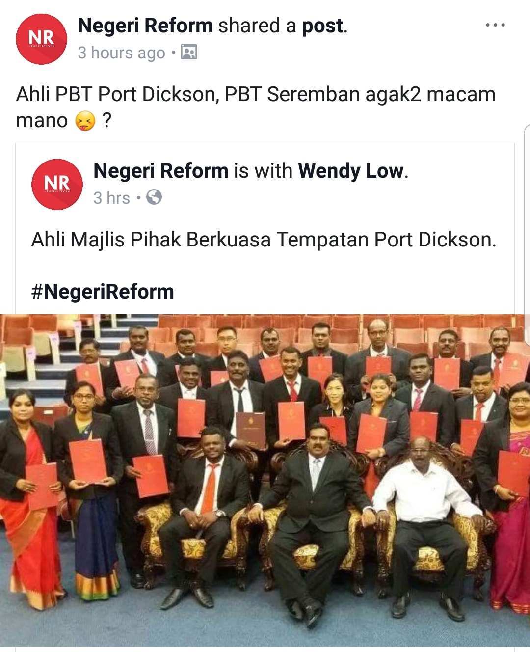 Belia Bangkit Tahniah Pengundi2 Port Dickson Facebook