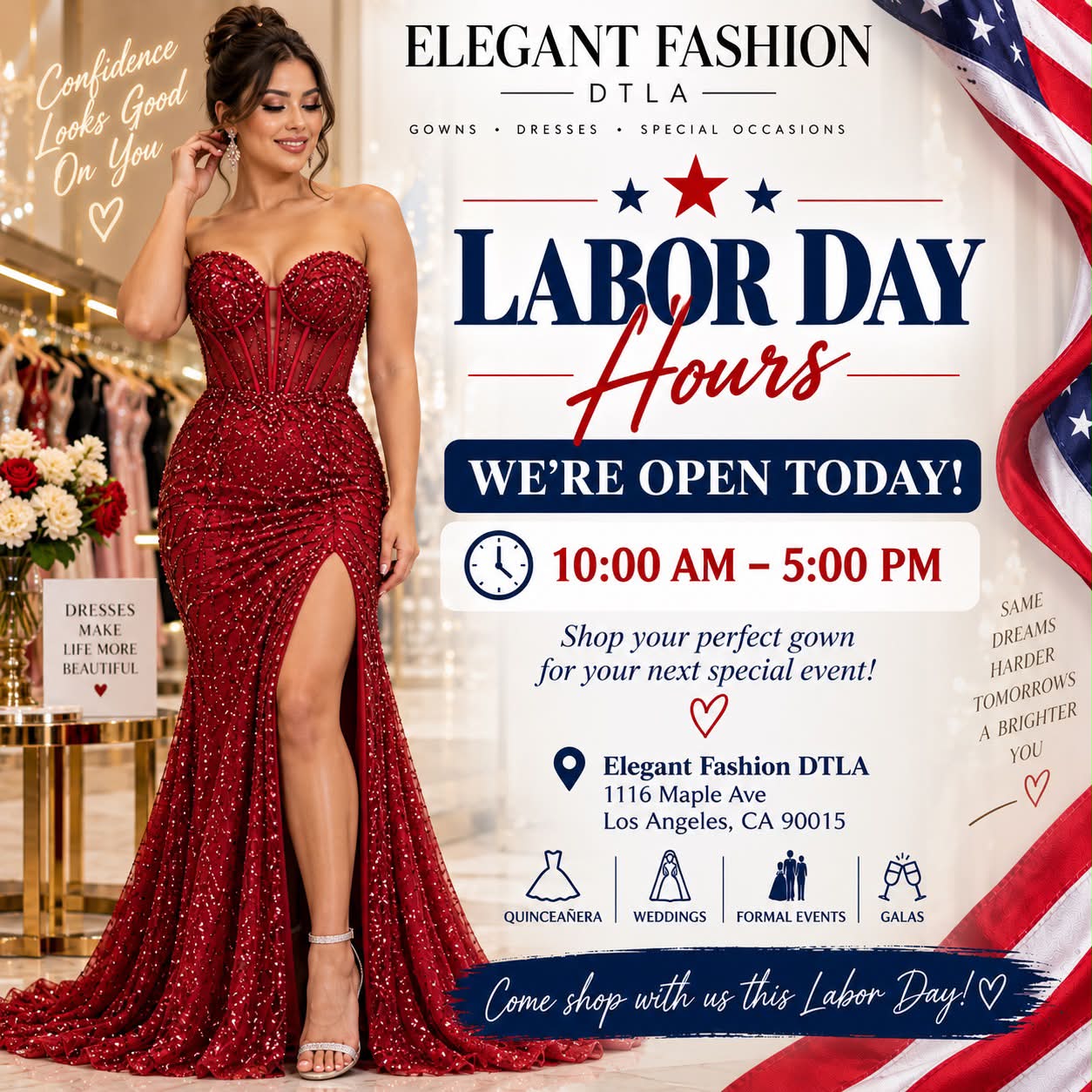 formal dress shops los angeles ca Elegant Fashion DTLA https://elegantfashiondtla.com 📍1116 Maple Ave Angeles, 90015 💖BUSINESS HOURS💖💖 Saturday 8AM - 5PM Sunday 8AM - 5PM Monday 10AM - 5PM Tuesday 10AM - 5PM Wednesday HOTTRACKSUGAR