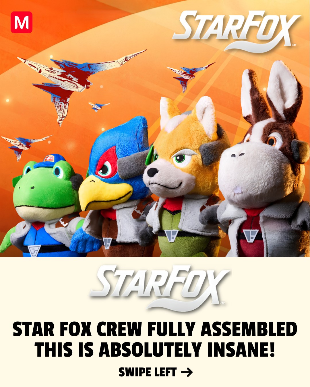 🚀 The STAR FOX CREW is FULLY ASSEMBLED… Fox McCloud, Peppy, Falco