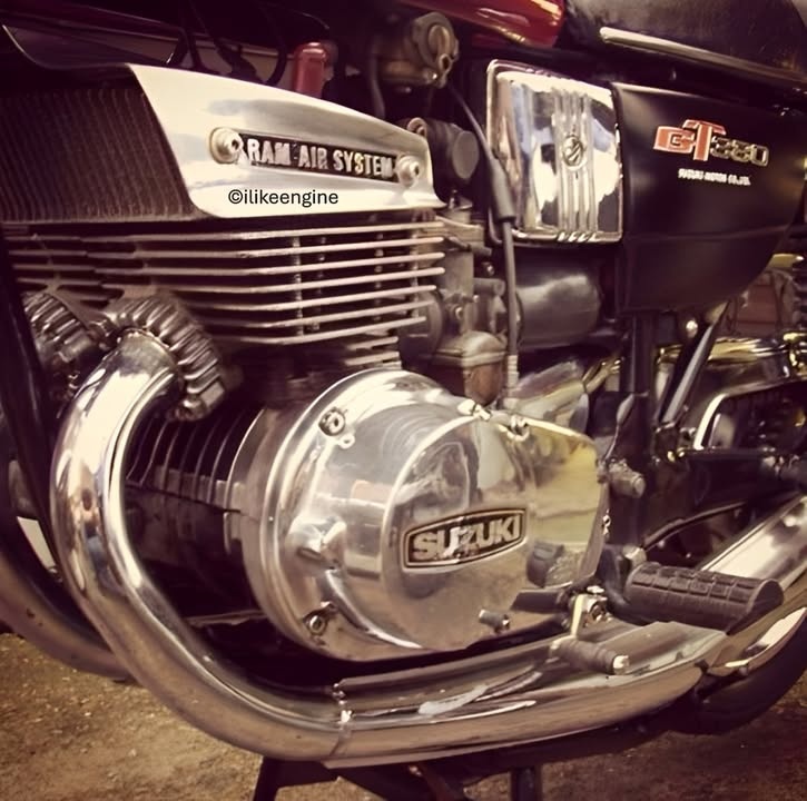 Suzuki GT380 is a classic two-stroke motorcycle produced by Suzuki