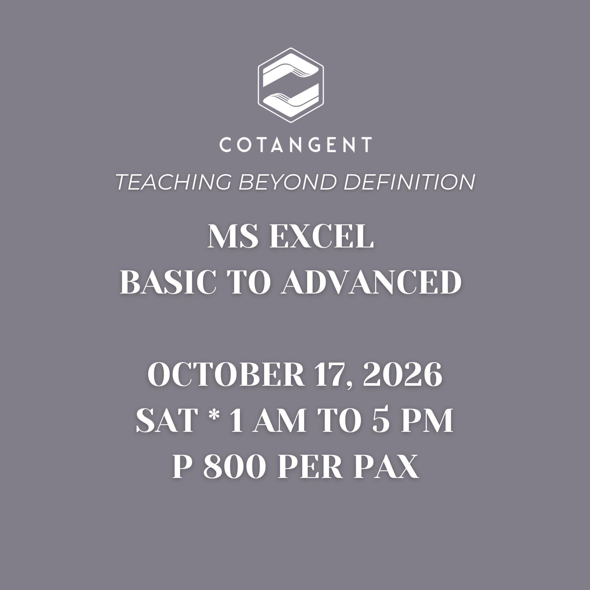 Cotangent - 💔 Cotangent MS Excel Basic to Advanced... | Facebook