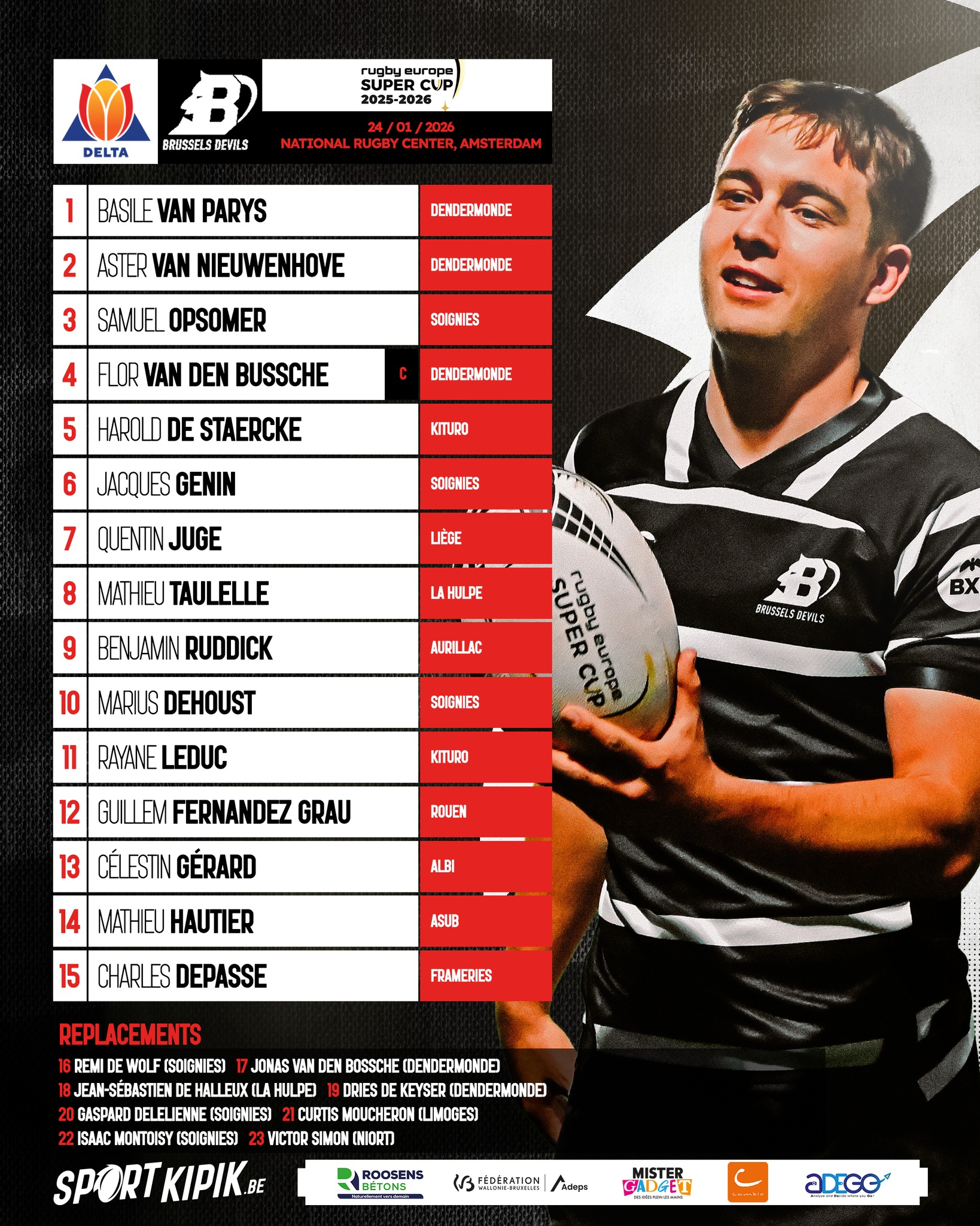 Sportkipik.be - Le Dendermonde Rugby Club et ses dirigeants sont en ...