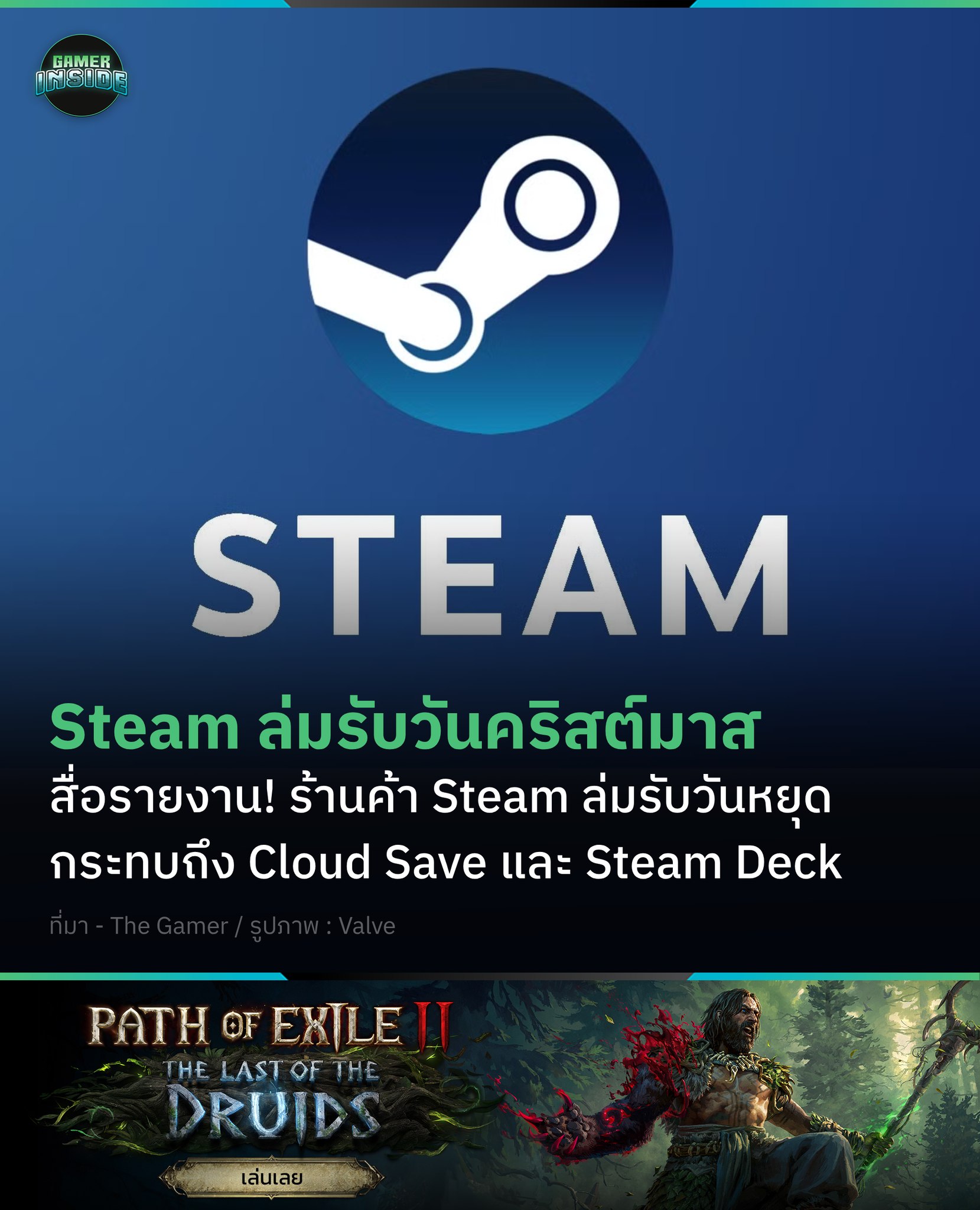 Gamer Inside - //อัปเดต : ขณะนี้ Steam ยังคงมีปัญหาอยู่... | Facebook