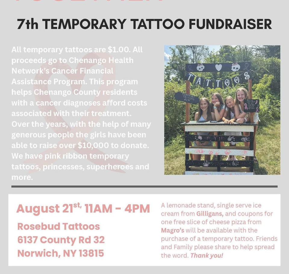 7th Temporary Tattoo Fundraiser