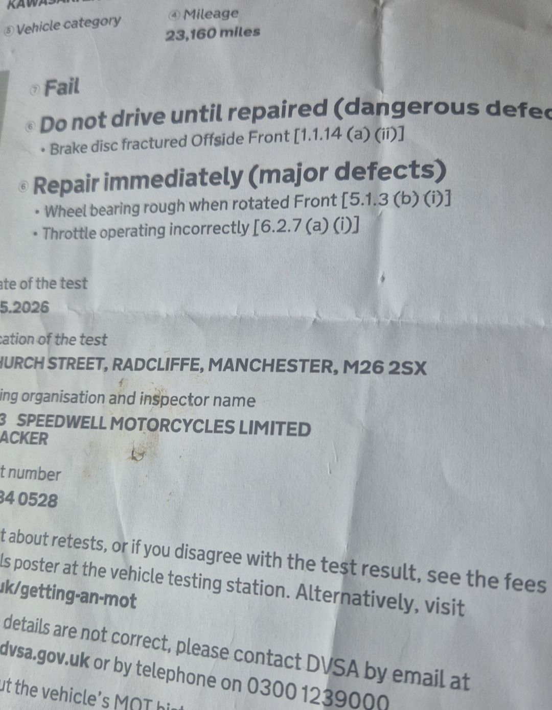 Kawasaki ZX6R B1H front disc and wheel bearing replacement near