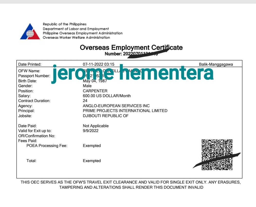 POEA ASSISTANCE EREG, PEOS, OEC , POEA APPOINTMENT | Facebook