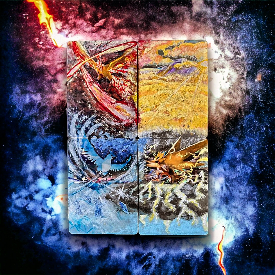 legendary bird pokemon cards Birds Holographic Credit Card Bundle Skin Evolves from null Type Pokémon TCG Reveals Pokémon Card