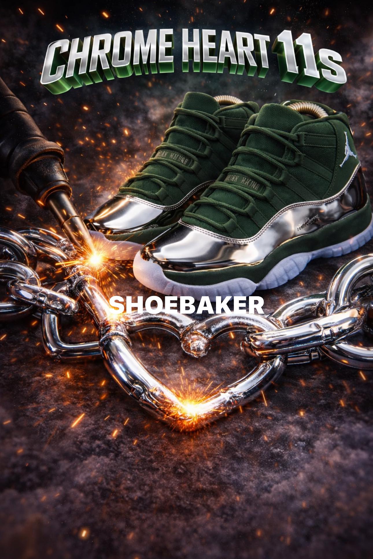Air Jordan 11 ? “Chrome Hearts” Drop your size for a pair ⬇️
