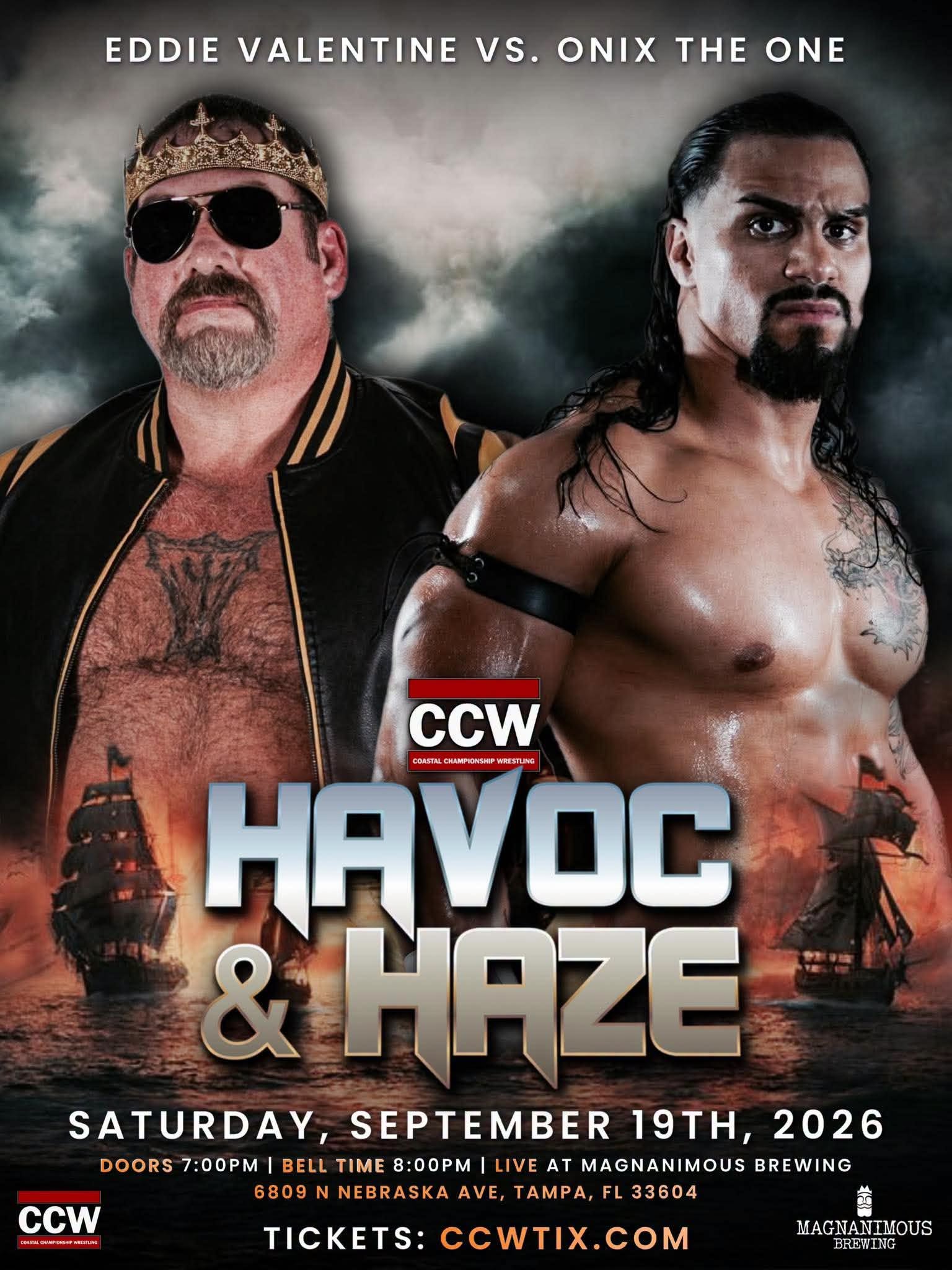 CCW Havoc & Haze 29 live wrestling event in Tampa, September 19