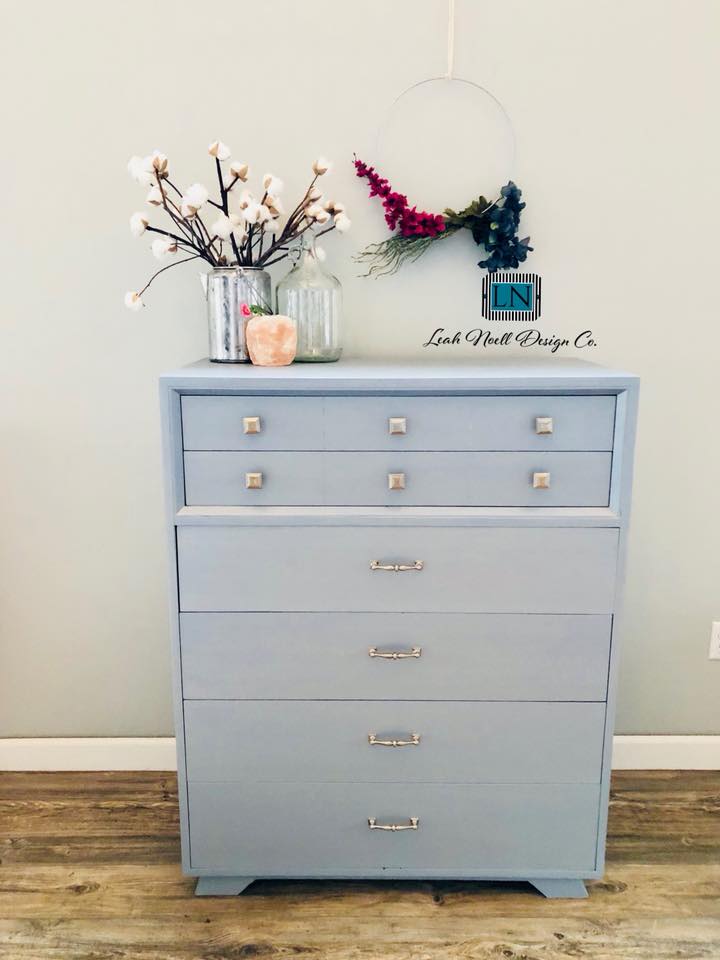 light blue dresser with gold hardware Comment a 💙 if you love the upgraded look of this with added legs! stylish addition to any Navy Blue V-Neck Dress size:44 march_2023_mailer And gold handles