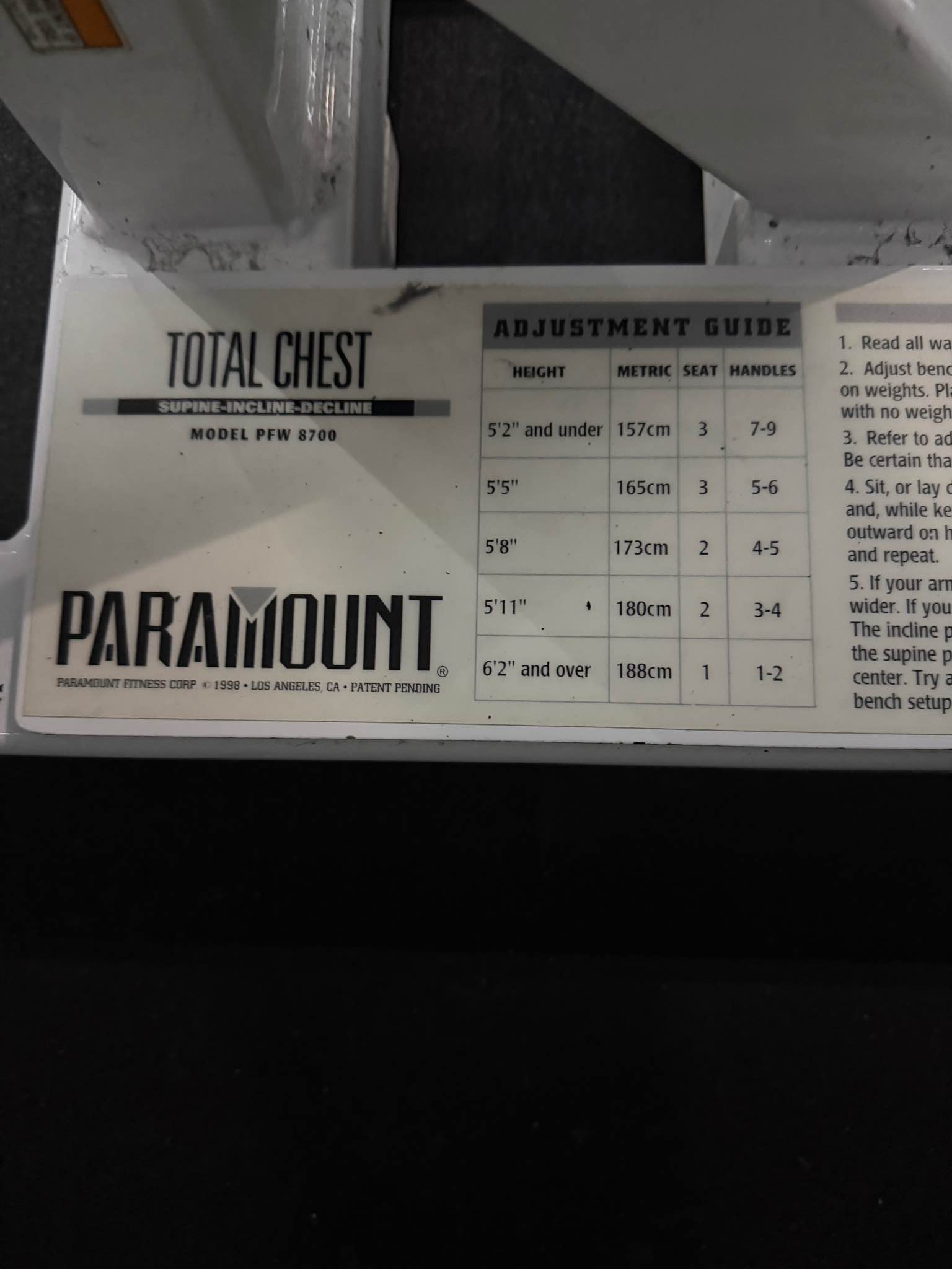Paramount Total Chest – RARE Plate-Loaded Press / Fly - Weight Lifting ...