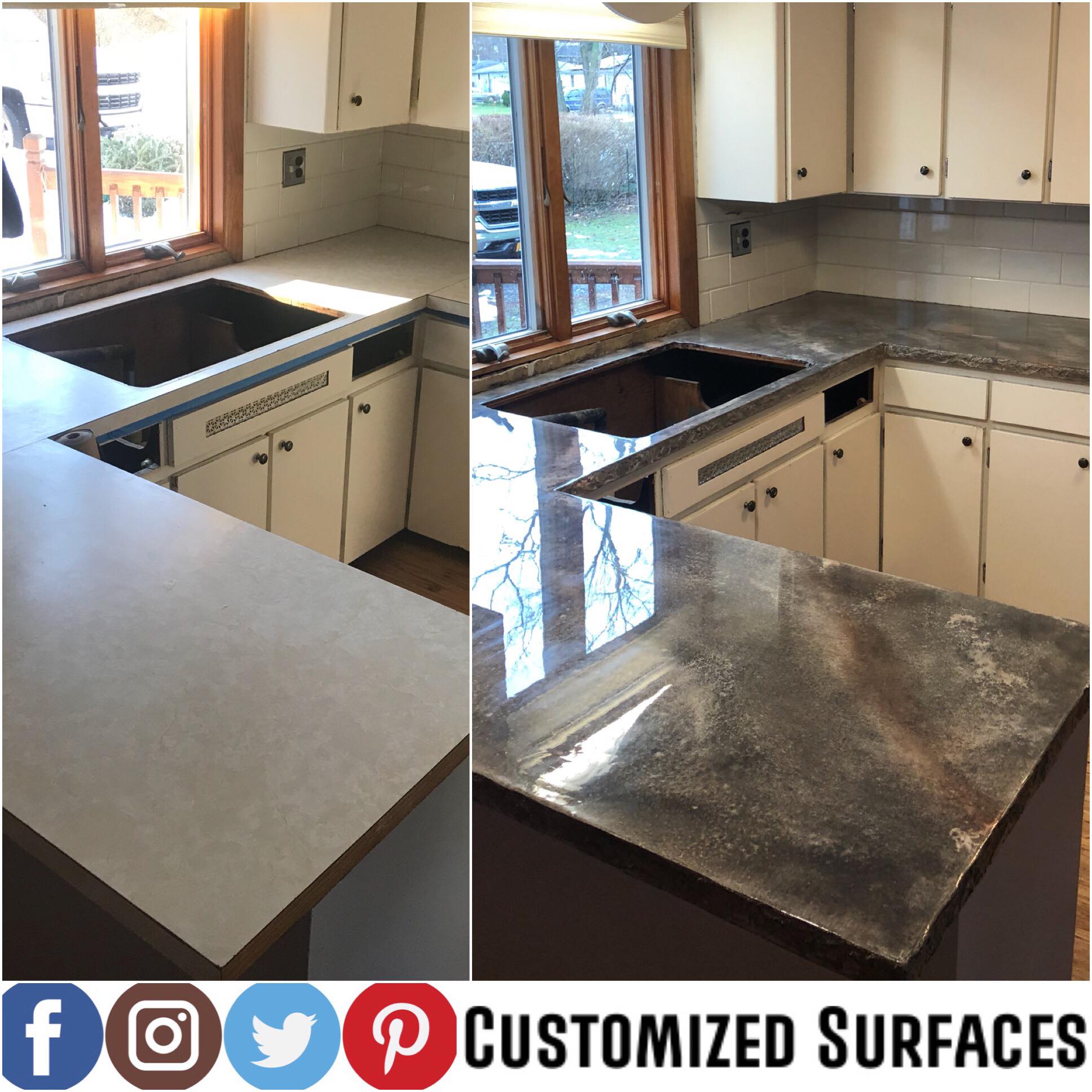 Customized Surfaces-Concrete Overlays, Countertops & Vertical Stamping