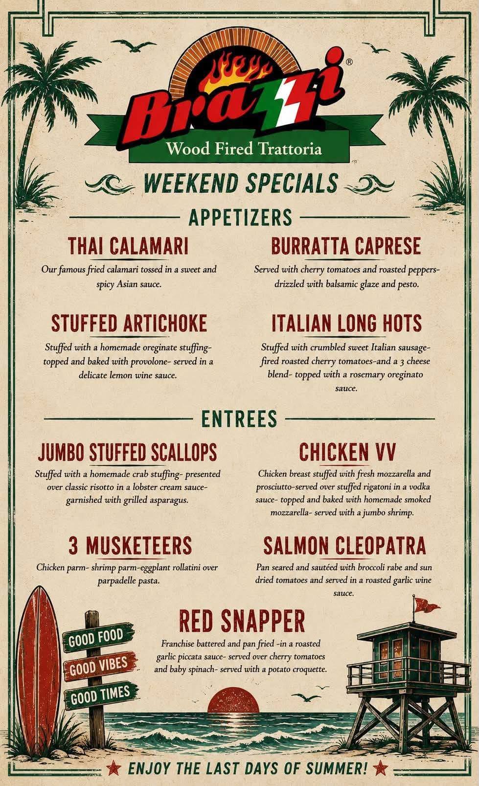 Brazzi Wood Fired Brick Oven Pizzeria | Manahawkin NJ