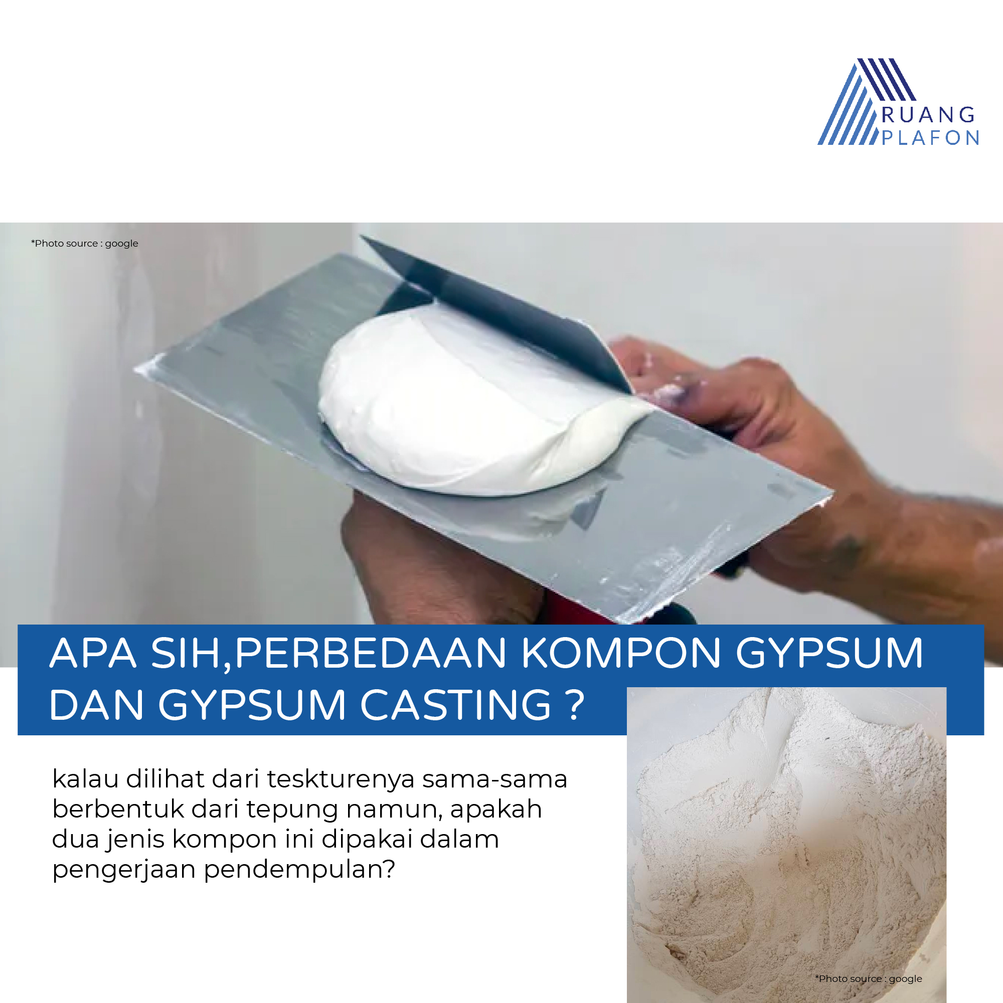 Ruangplafon - Apa sih,perbedaan kompon gypsum dan gypsum...