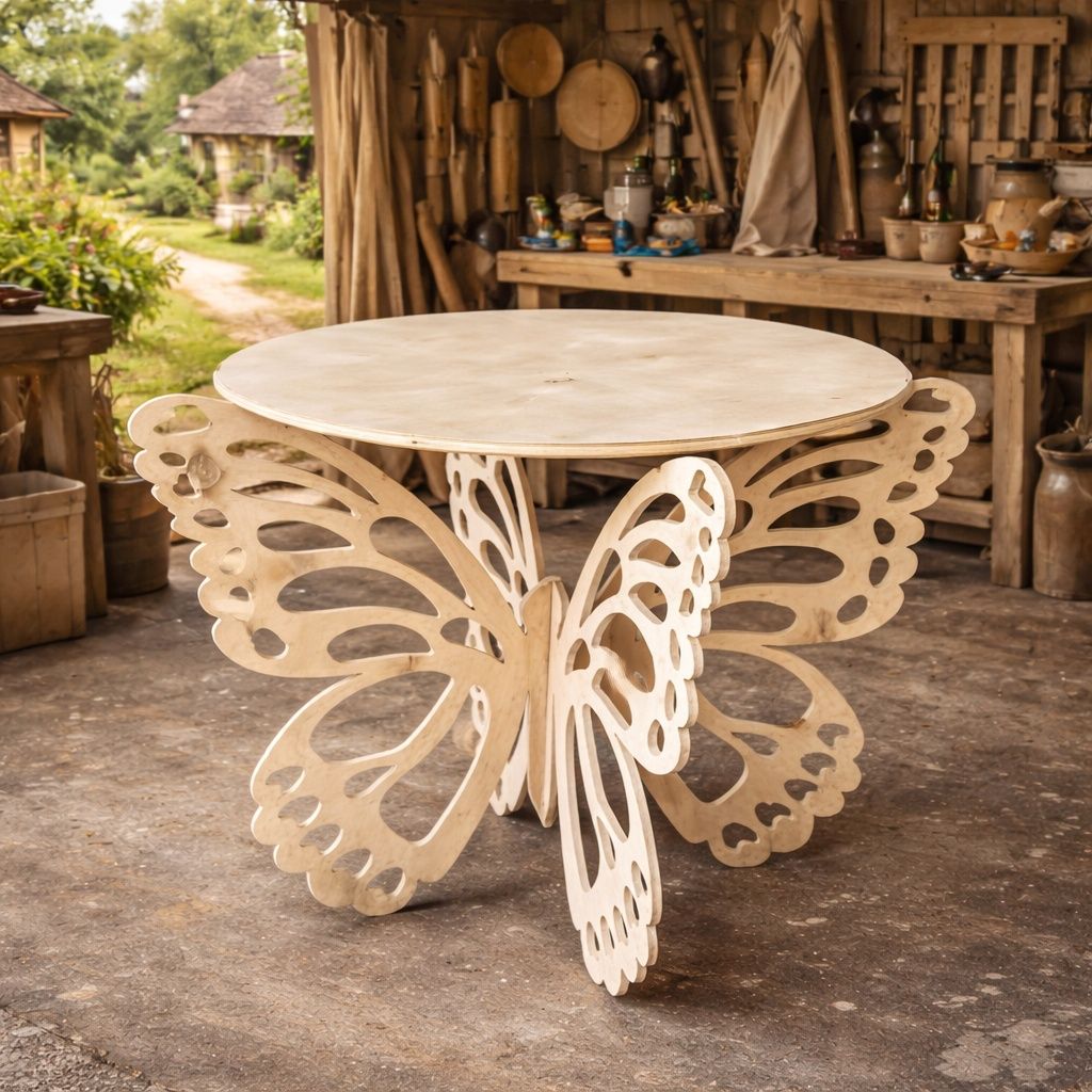 Butterfly Table. Inspired by nature, crafted by hand — this