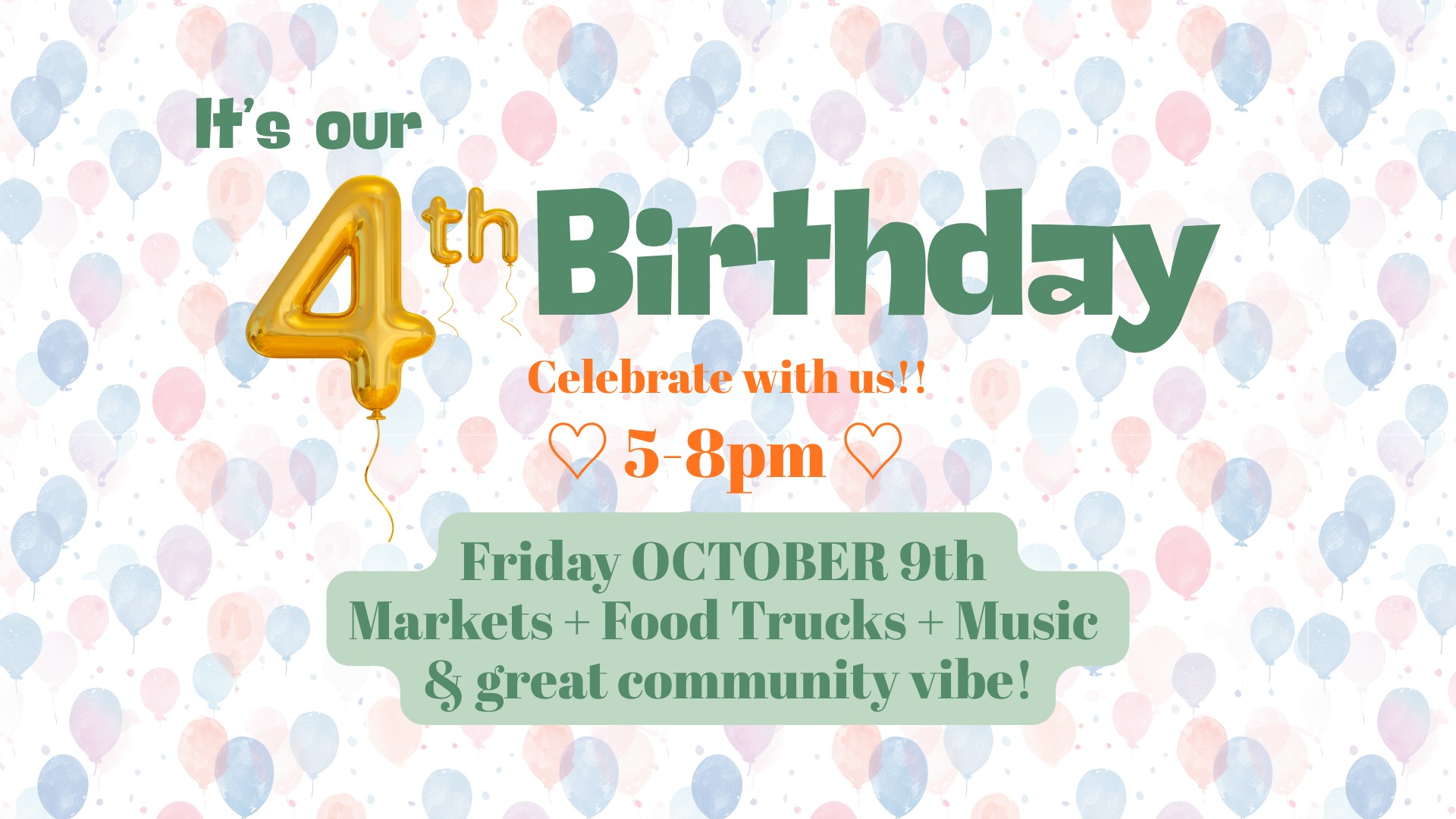 Forest Lake Markets - 4th birthday celebrations!