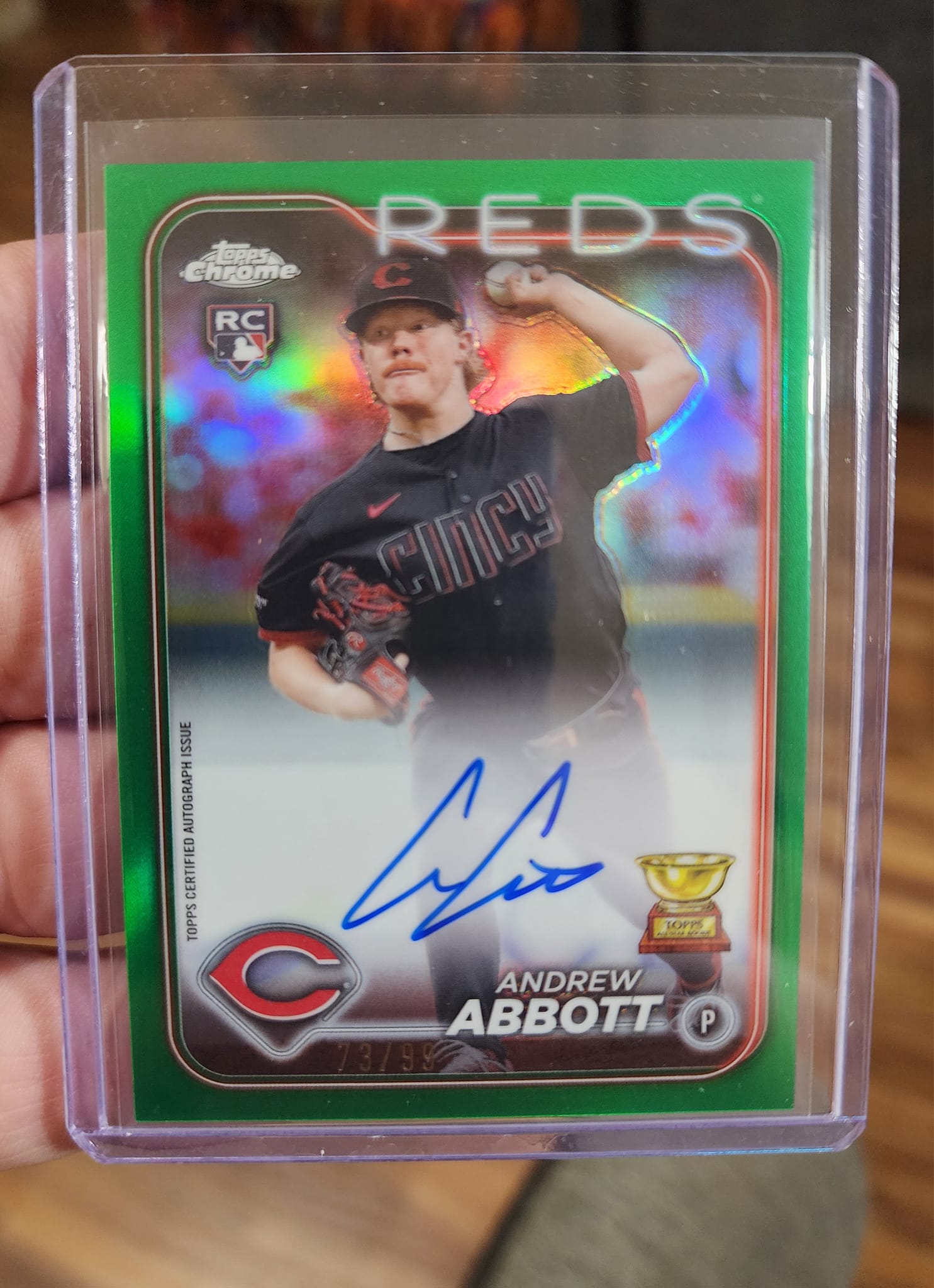 2024 Bowman chrome green refractor RC auto /99 Yoshinobu Yamamoto 