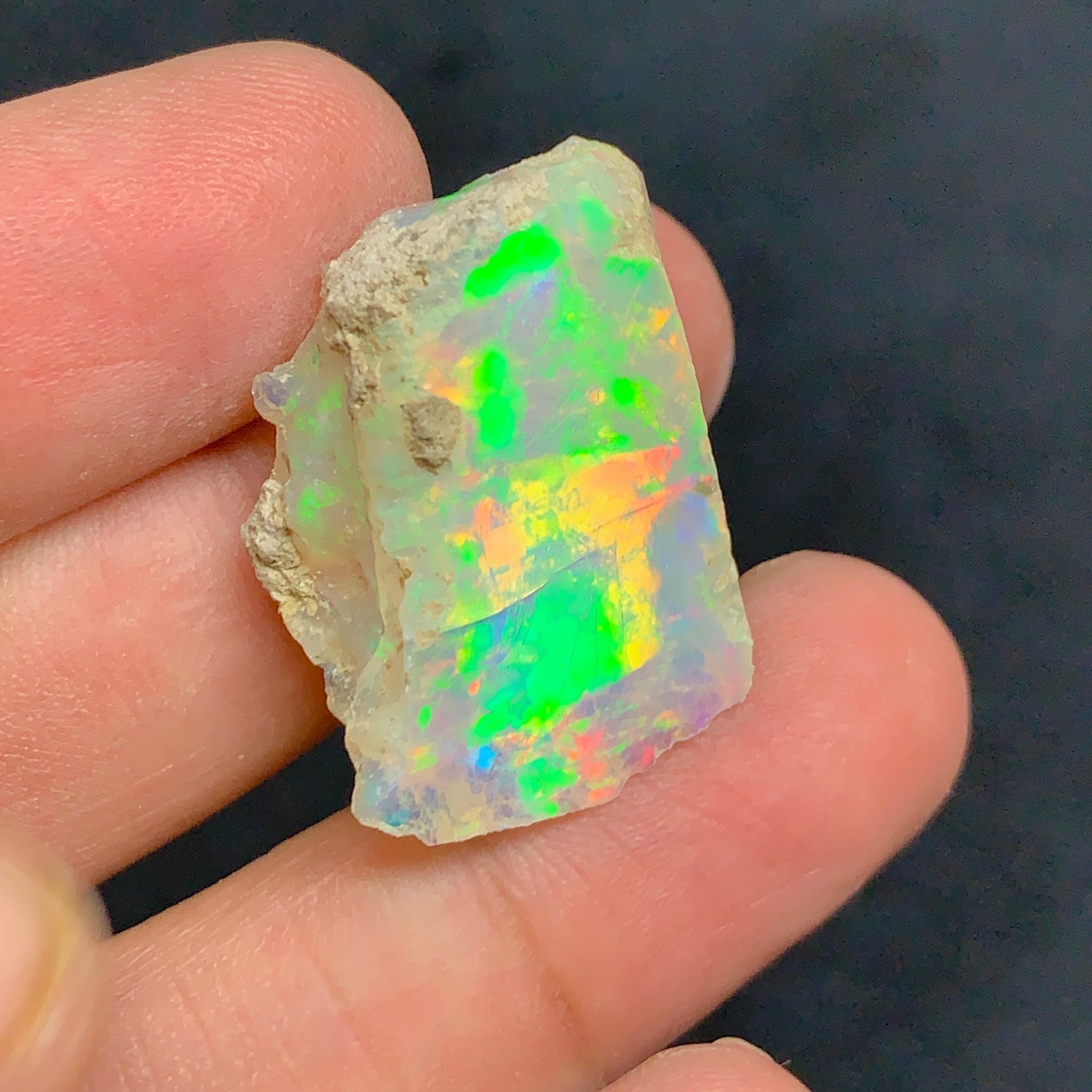 3.60 Carat Natural Honeycomb Pattern Opal Gemstone, 10.5x13.5 mm Oval ...