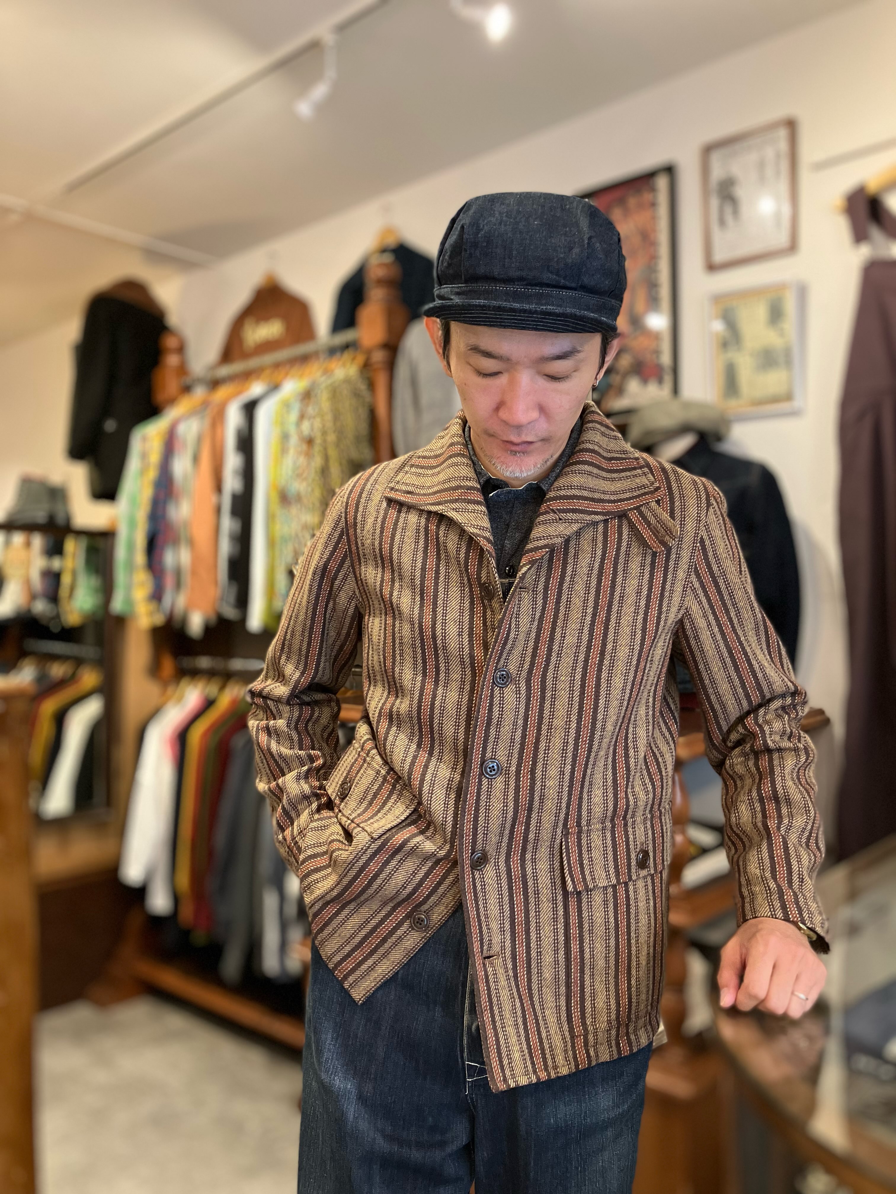 Today's Outfit】 ＊Left ・Homespun Casquette ・Horse Hide