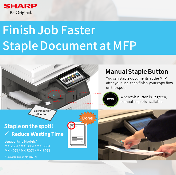 Sharp Singapore - Forget about the conventional stapler, now you can ...