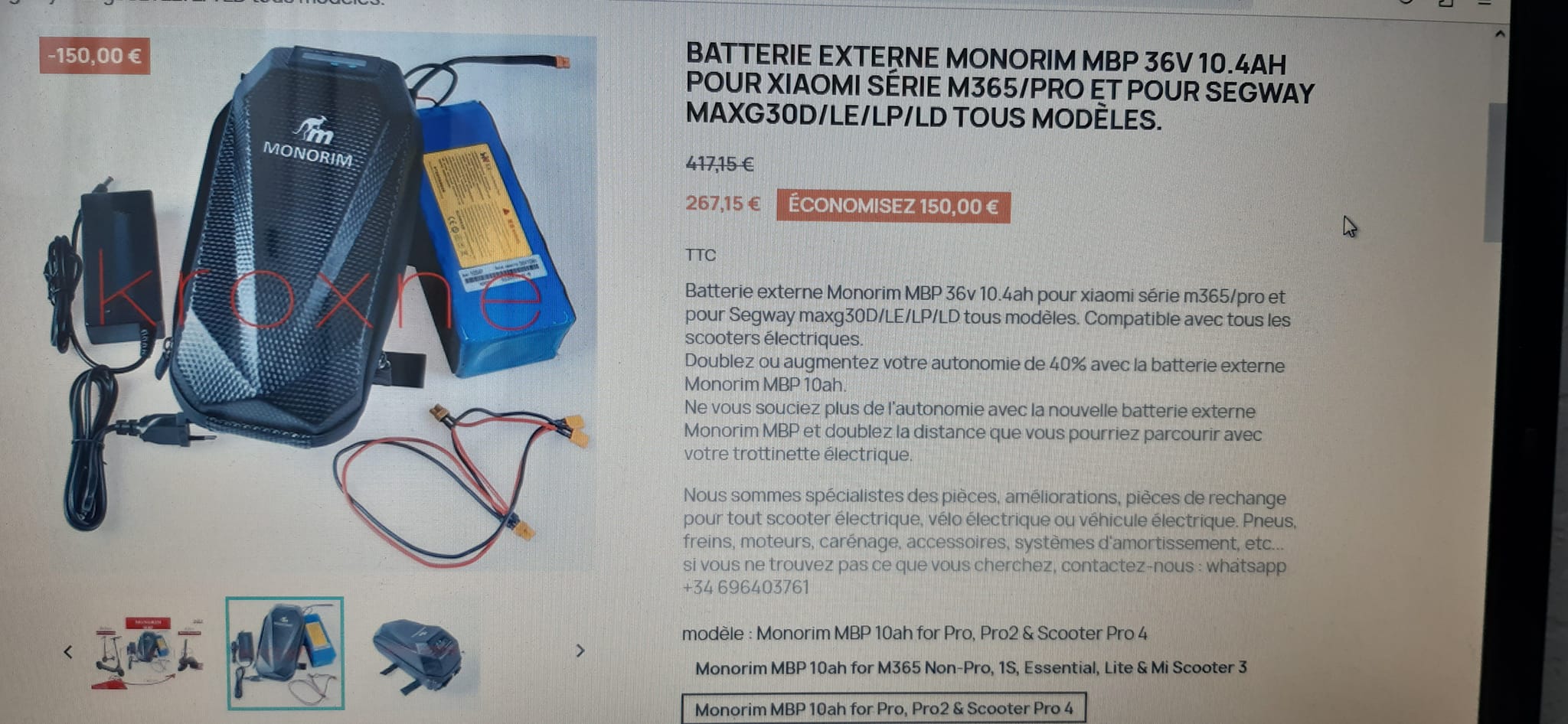 Connecteur Batterie Externe M365 Câble Pour Batterie Externe M365 / Pro | M365 Store Câbles XT60 Scooter