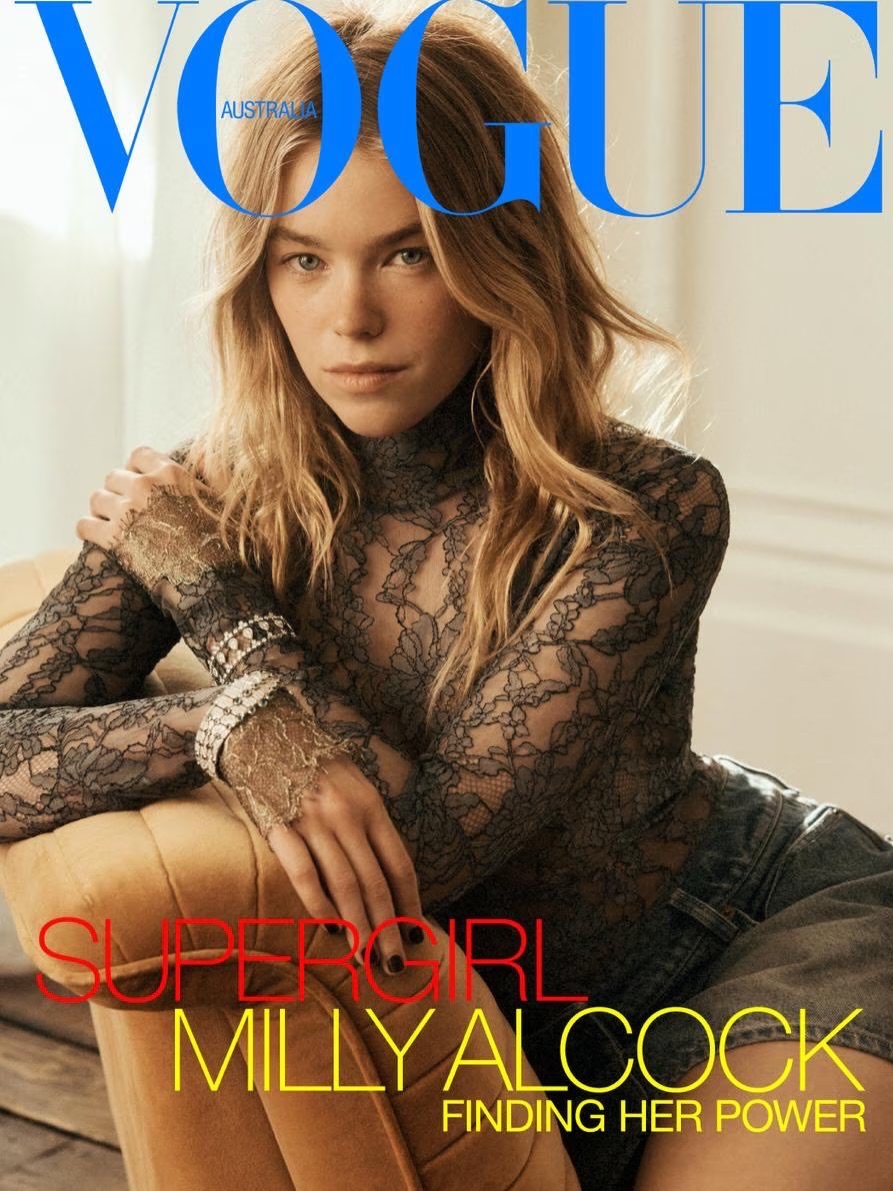 女性情報誌 Vogue Australia Magazine April 2021 Milly Alcock graces the cover of Vogue Australia 📸: Lachlan