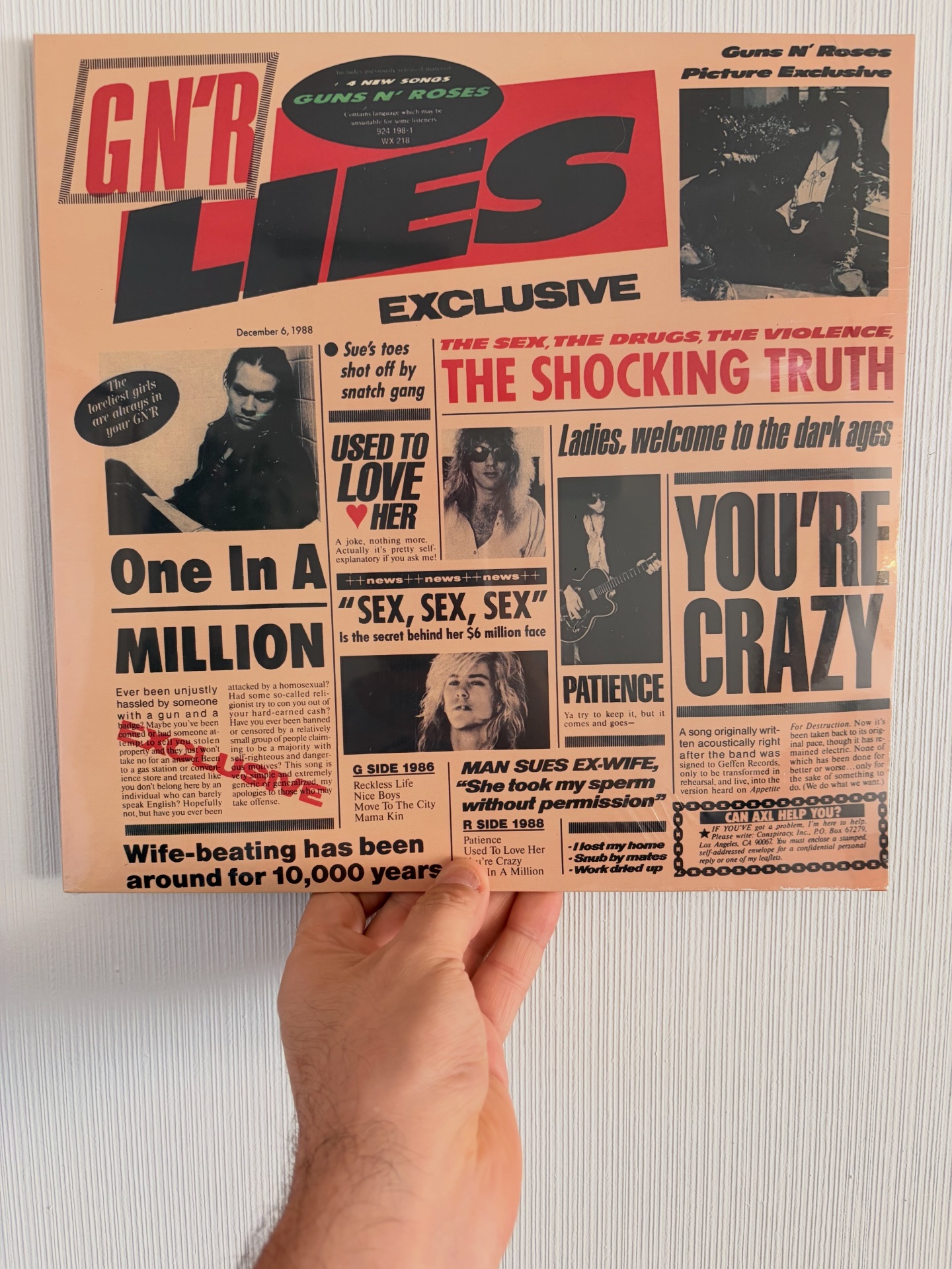 Guns N' Roses • G N' R Lies (LP) $44.900 Edición bootleg / no