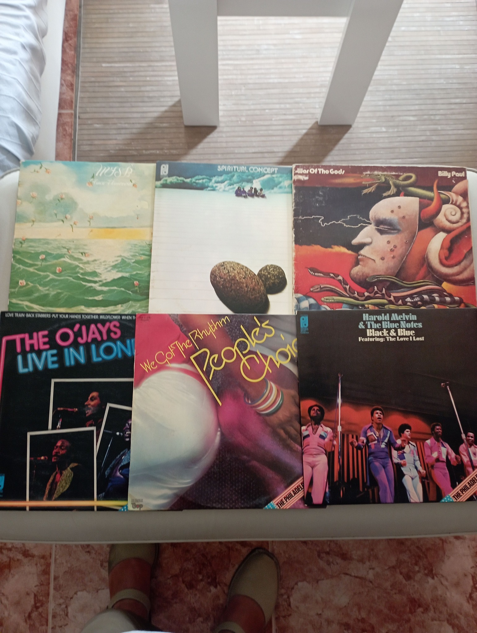 Philly Soul vinyl record collection featuring PIR albums