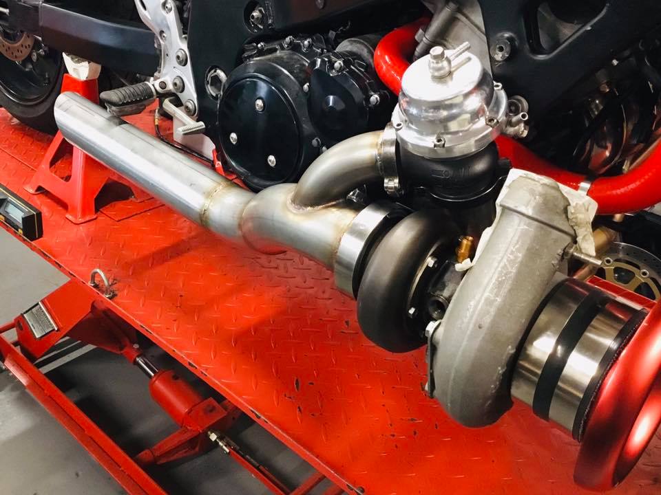 JKE Race Works - Suzuki Hayabusa turbo exhaust with...